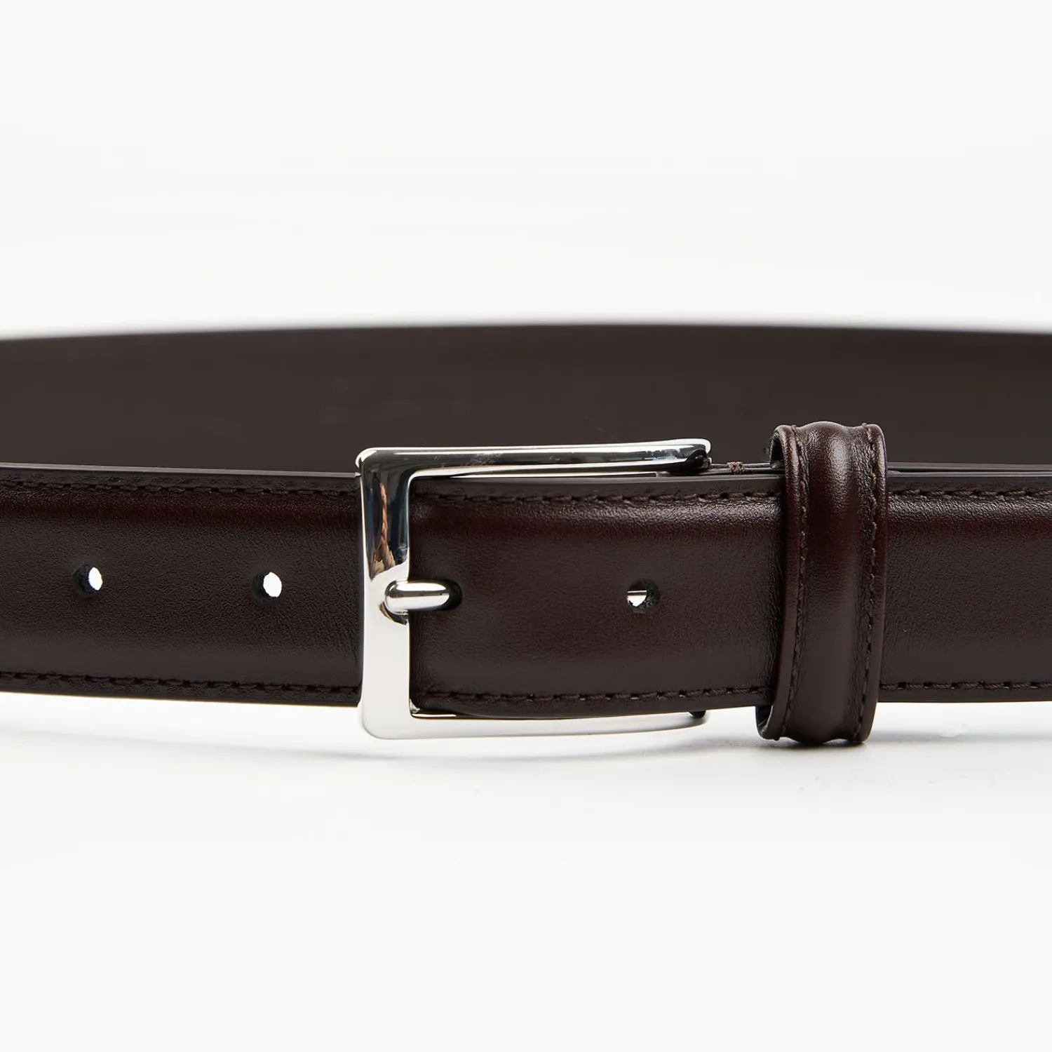 Classic Chocolate Dark Leather Belt 30 Mm>E.Marinella Outlet