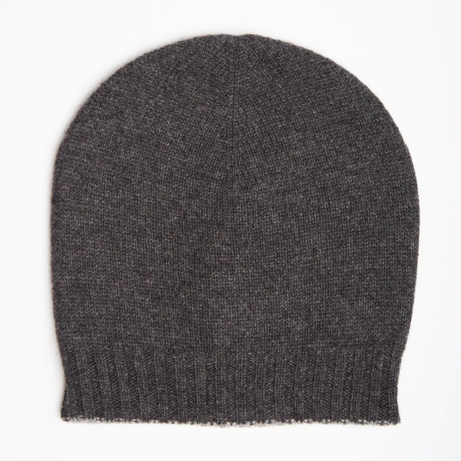 Dark And Light Grey Bicolor Cashmere Beanie>E.Marinella New