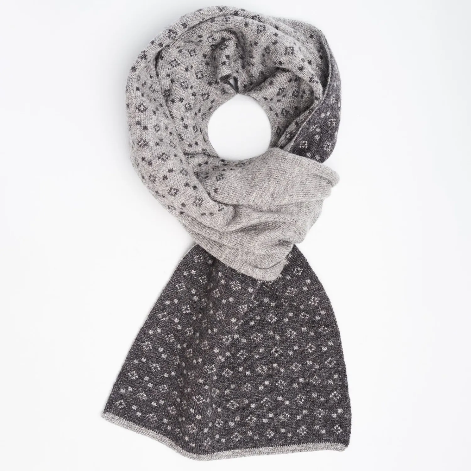 Dark And Light Grey Two-Tone Cashmere Neck Warmer>E.Marinella Cheap