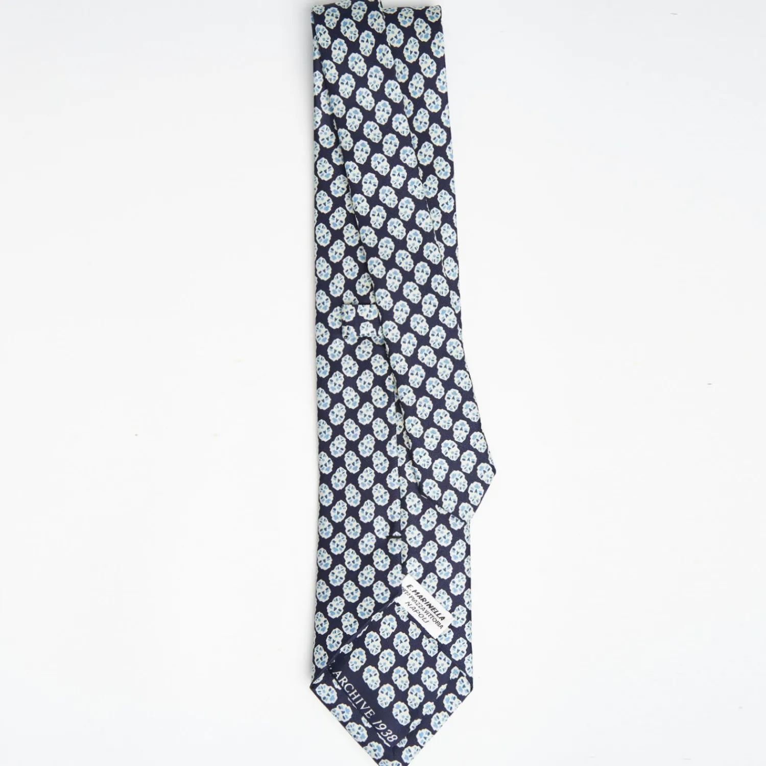 Dark Blue Archivio Collection Silk Tie 1938-1-01>E.Marinella Store