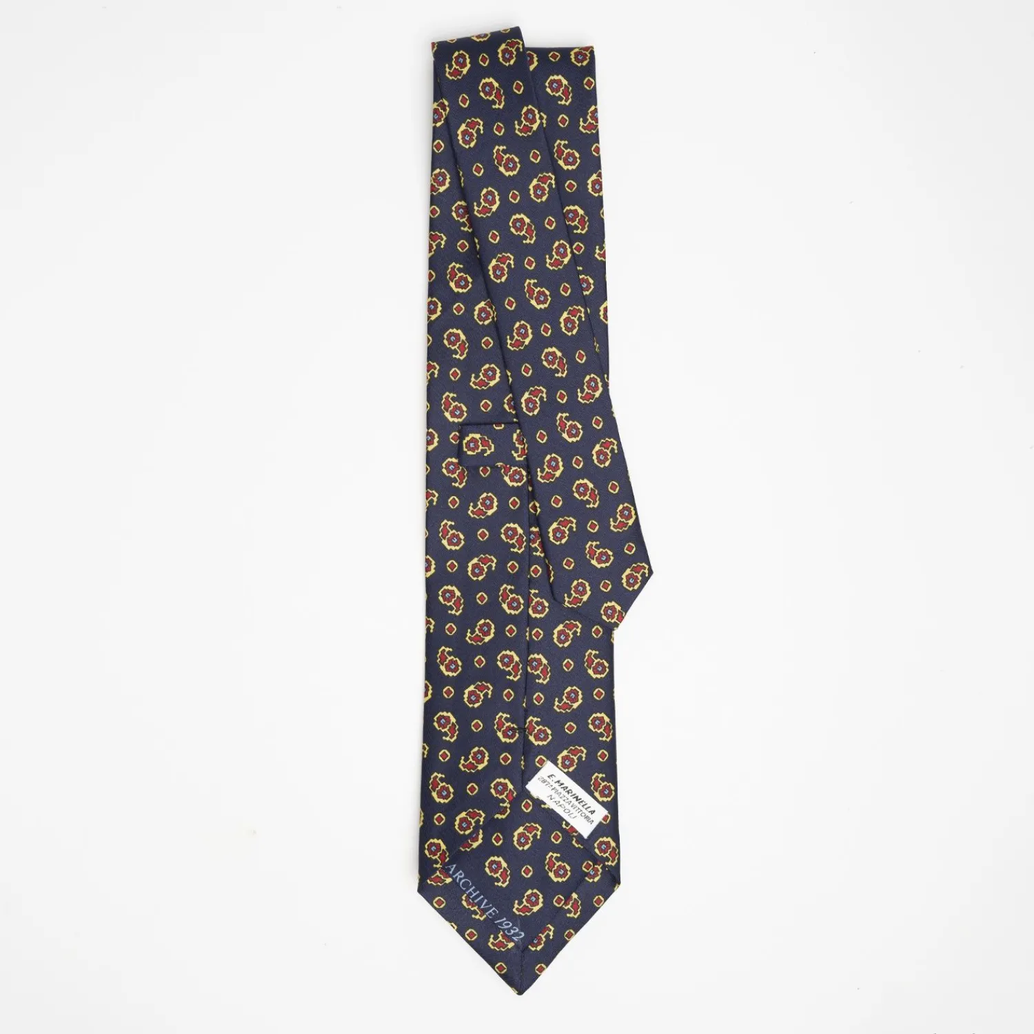 Dark Blue Archivio Collection Silk Tie 1932_01>E.Marinella Online