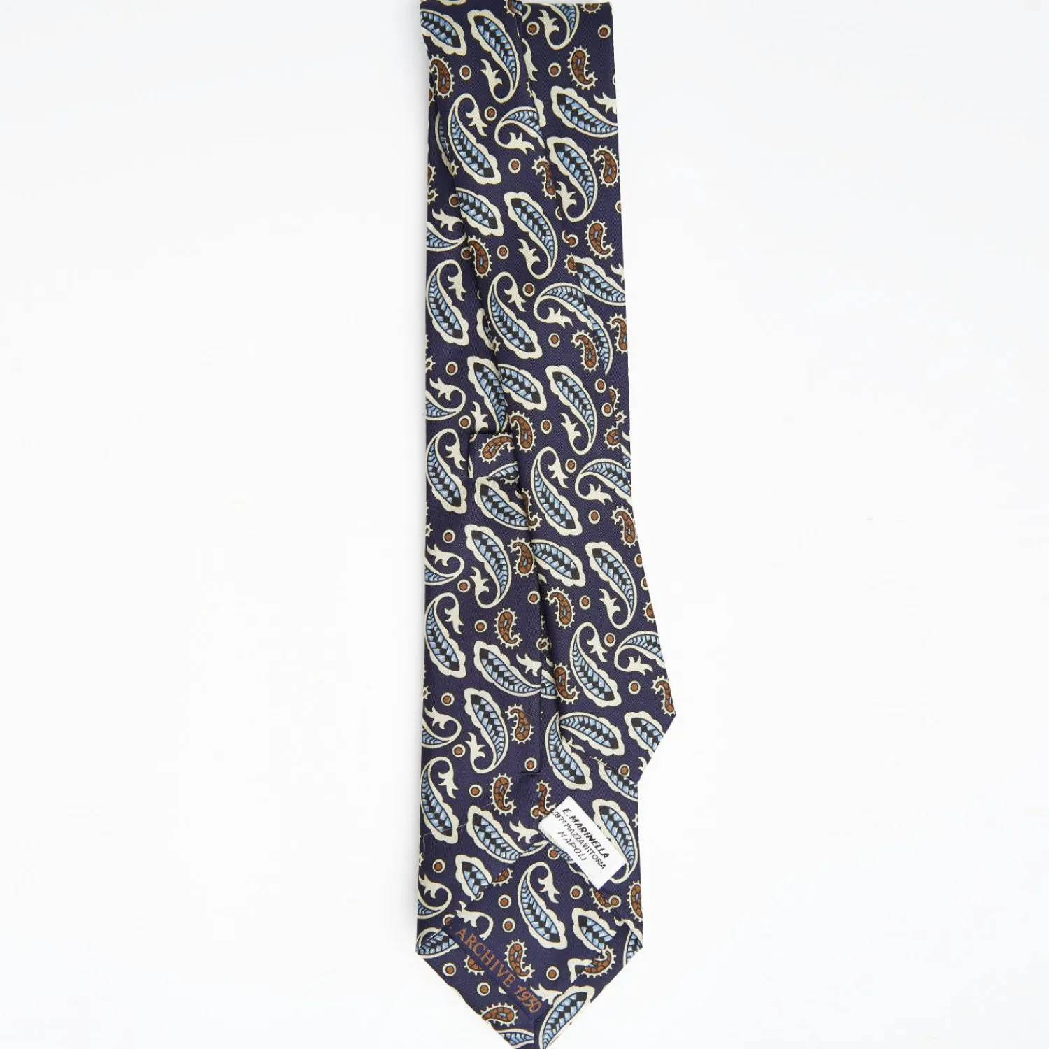 Dark Blue Archivio Collection Silk Tie 1930-1-01>E.Marinella Online