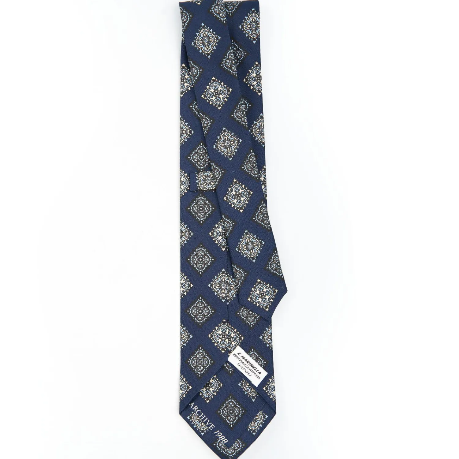 Dark Blue Archivio Collection Silk Tie 1988-01>E.Marinella New