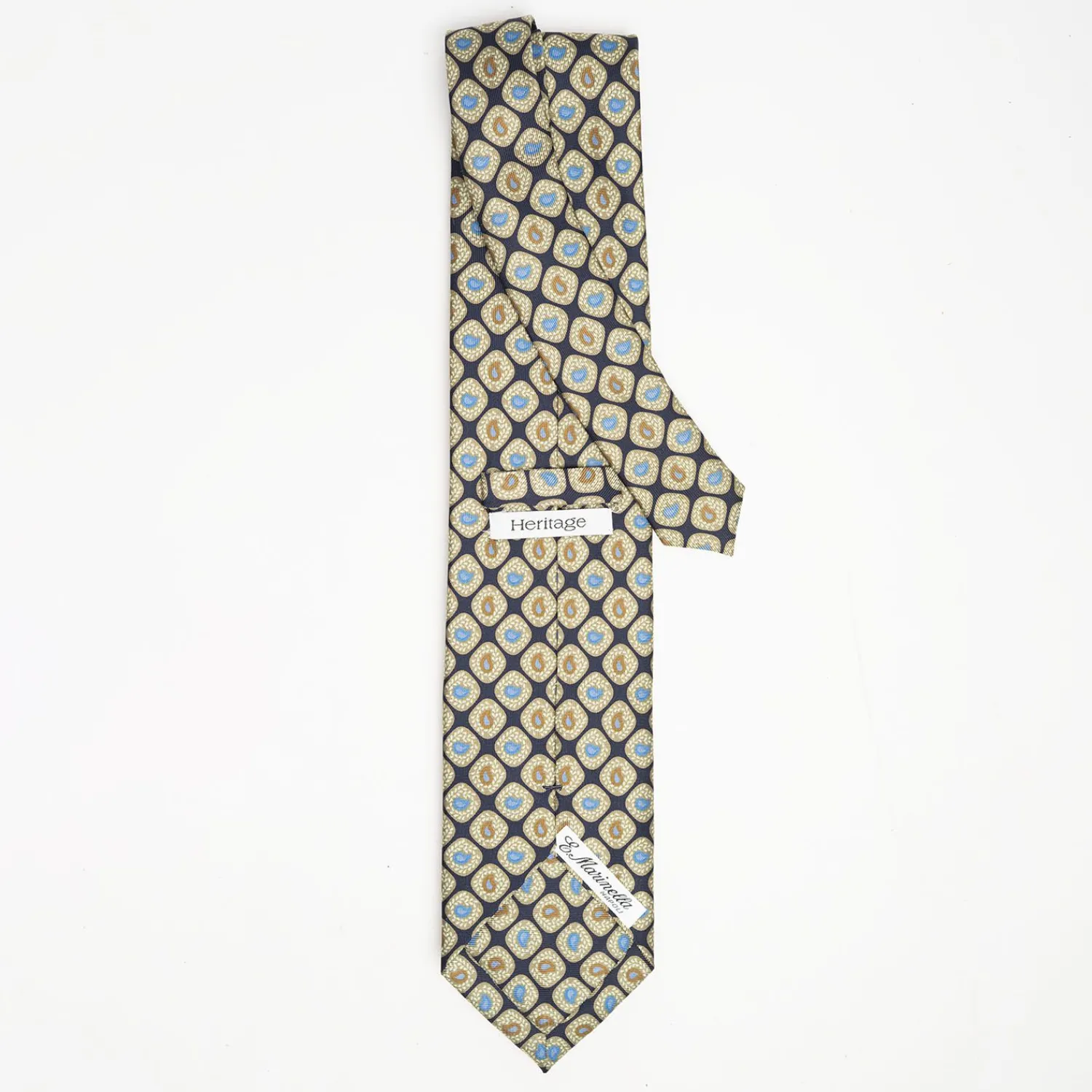Dark Blue Heritage Collection Silk Tie - Paisley Pattern>E.Marinella Discount