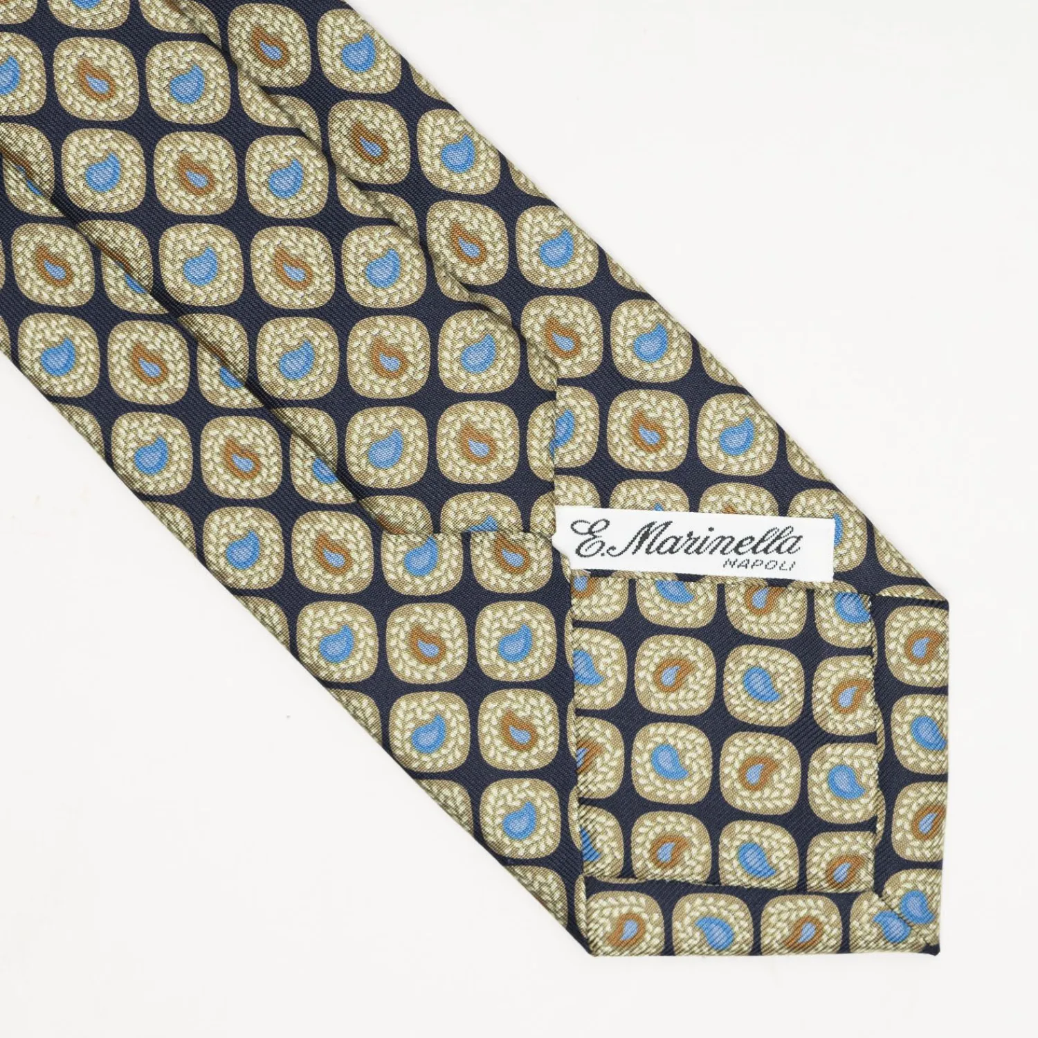 Dark Blue Heritage Collection Silk Tie - Paisley Pattern>E.Marinella Discount