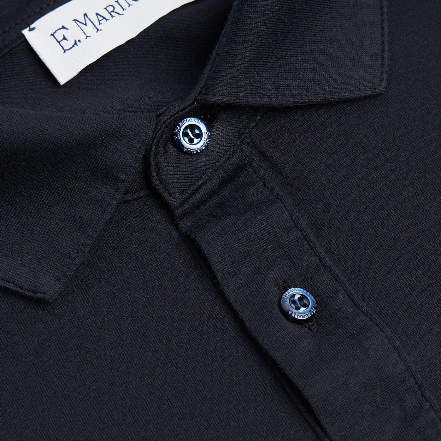 Dark Blue Jersey Short Sleeve Polo Shirt>E.Marinella Outlet
