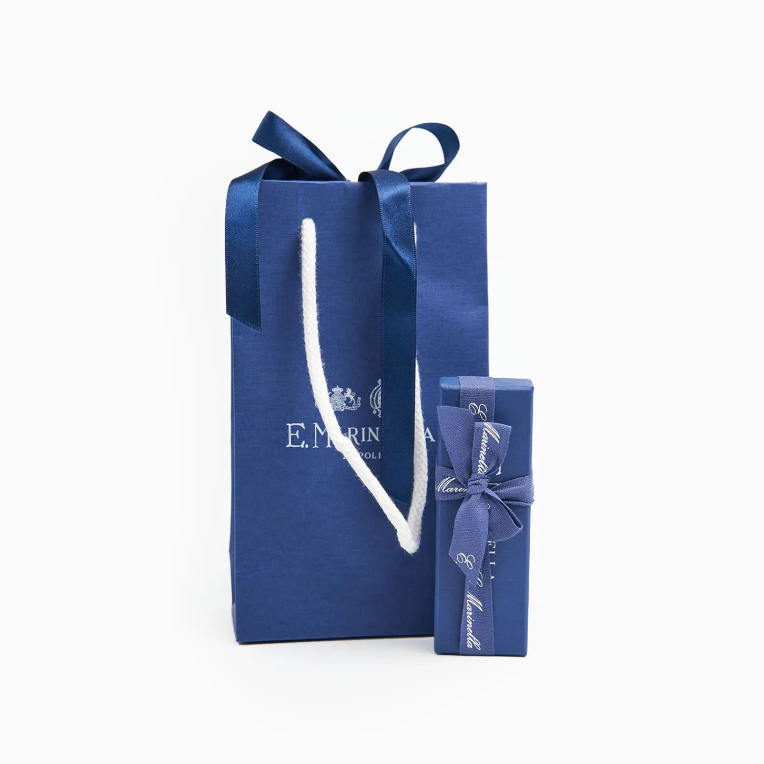 Dark Blue Keyfob In Silk And Leather>E.Marinella Flash Sale