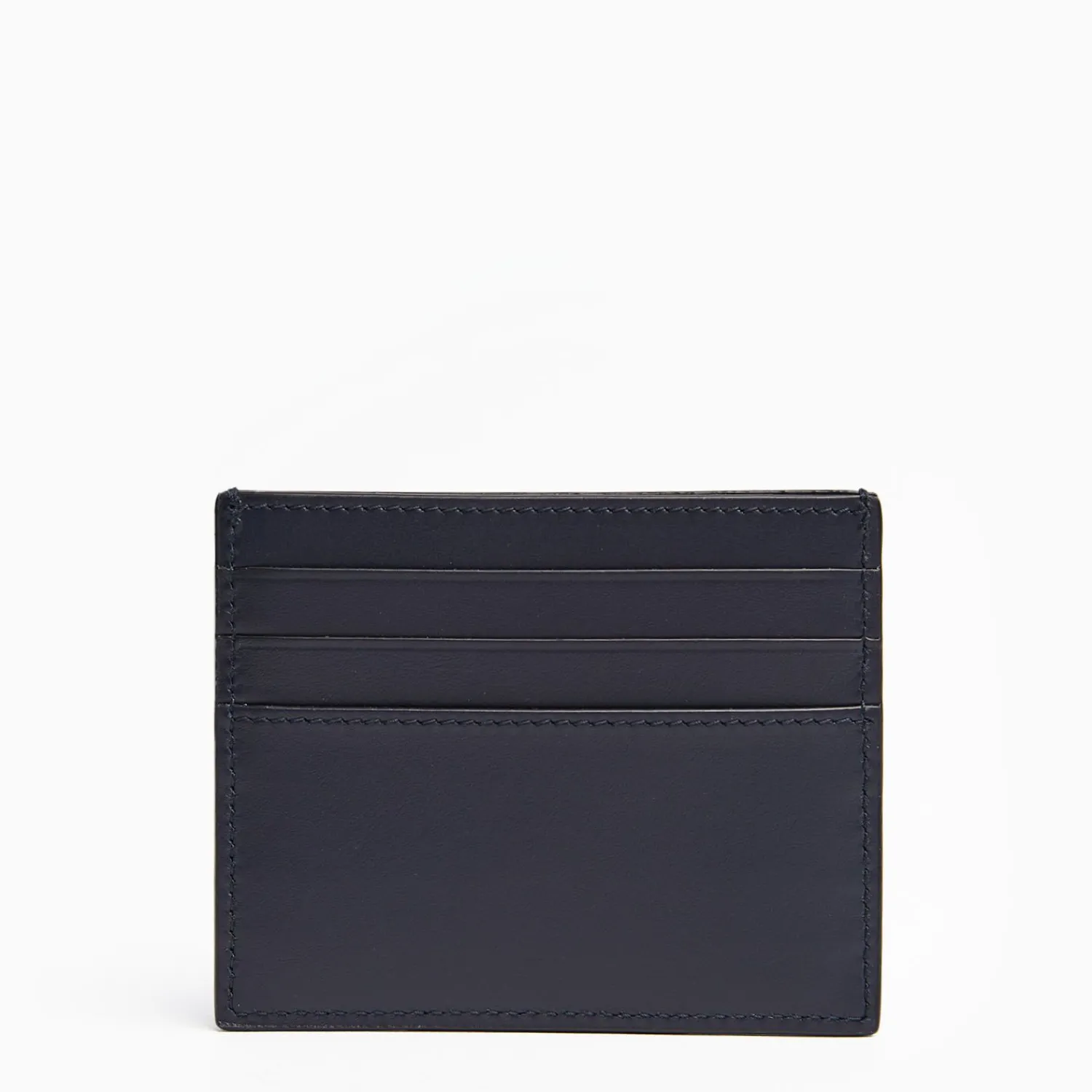 Dark Blue Leather Credit Card Holder - 7 Compartments>E.Marinella Outlet