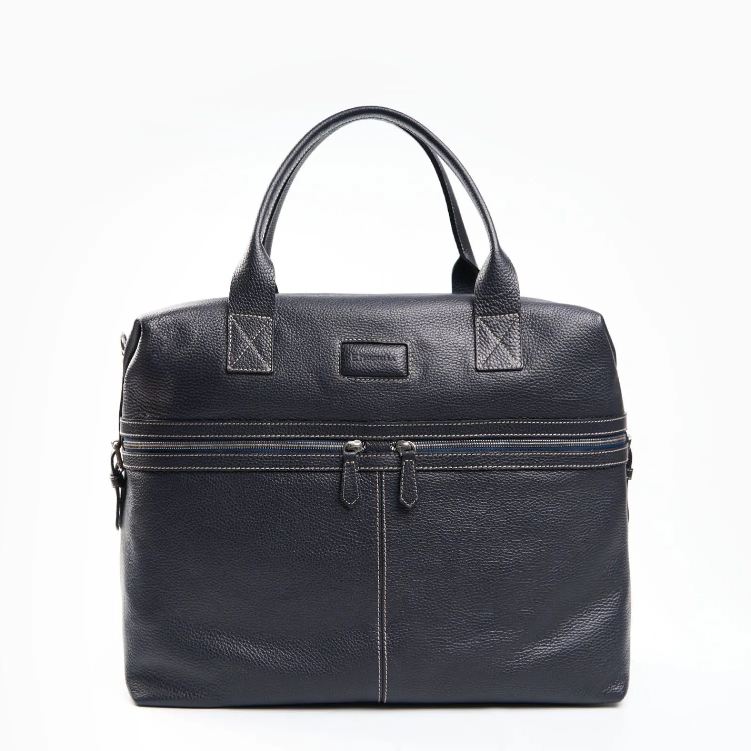 Dark Blue Leather Travel Bag>E.Marinella Clearance