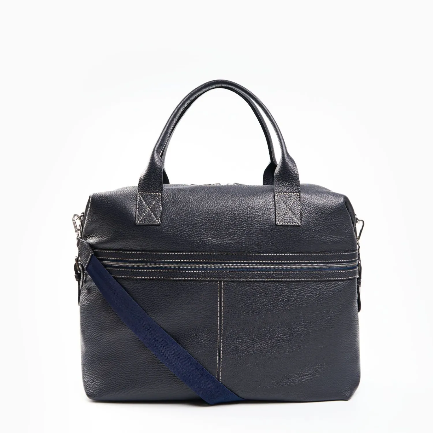 Dark Blue Leather Travel Bag>E.Marinella Clearance
