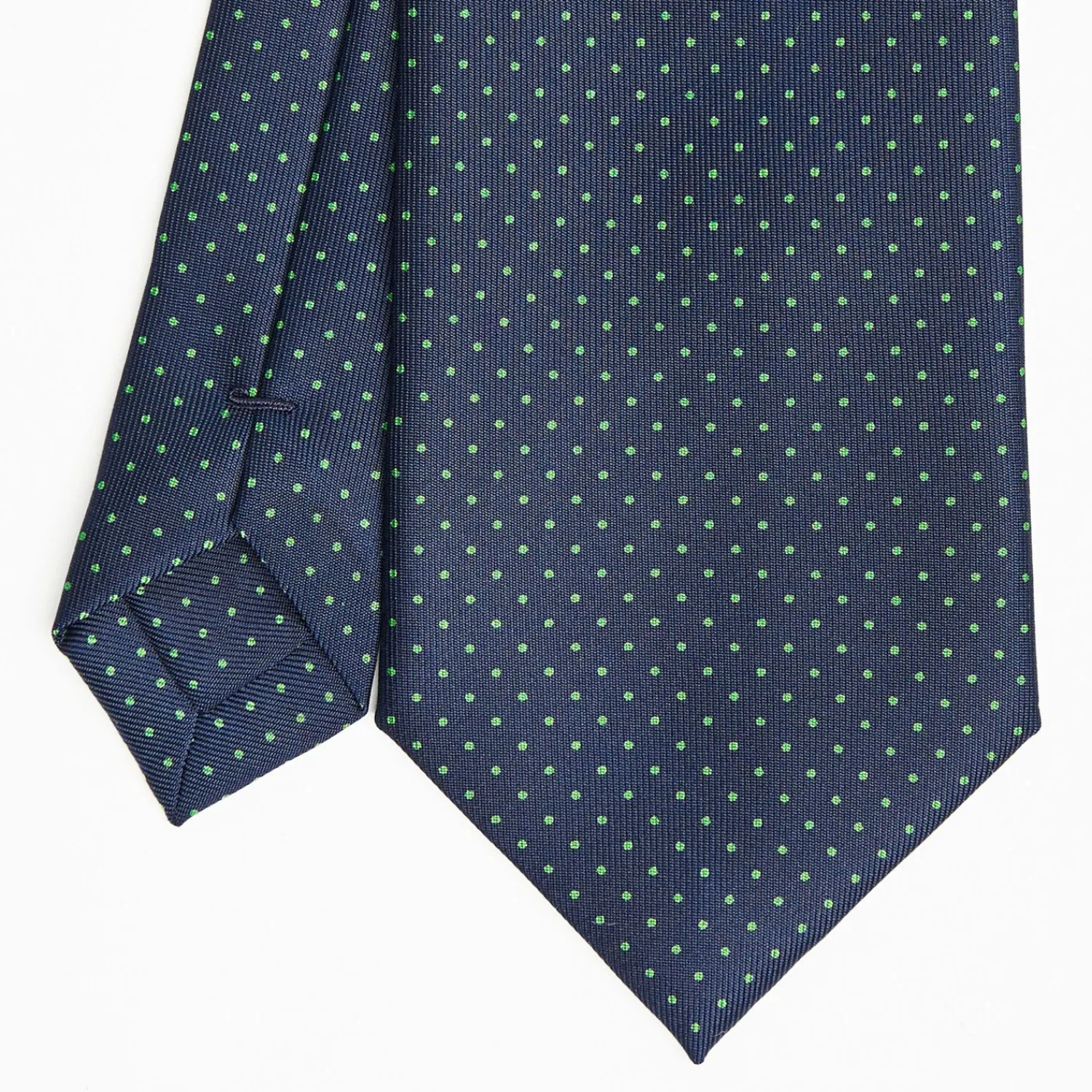 Dark Blue Sartorial Classic Silk Tie Polka Dot Pattern>E.Marinella New