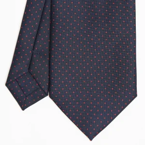 Dark Blue Sartorial Classic Silk Tie Polka Dot Pattern>E.Marinella Best