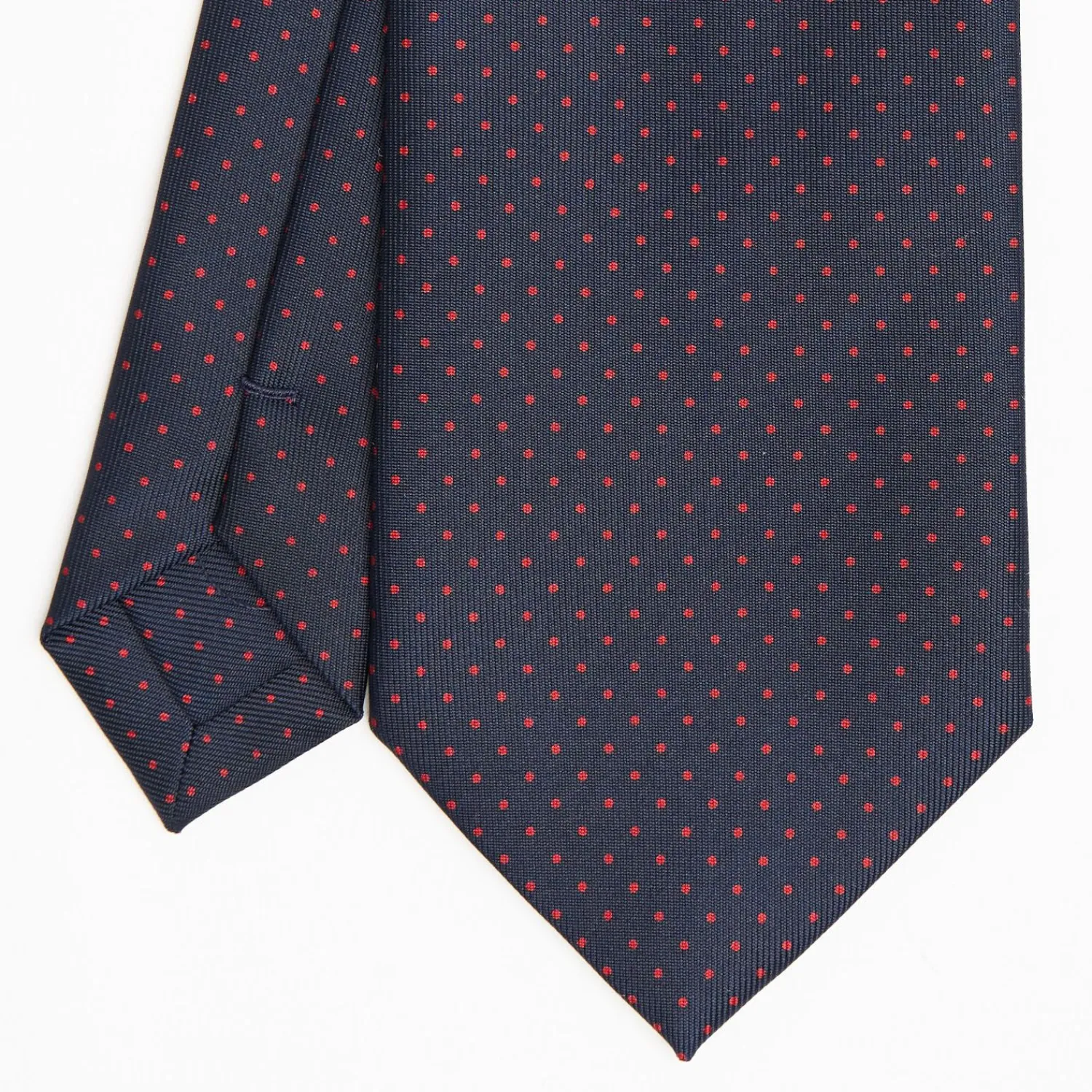 Dark Blue Sartorial Classic Silk Tie Polka Dot Pattern>E.Marinella Best