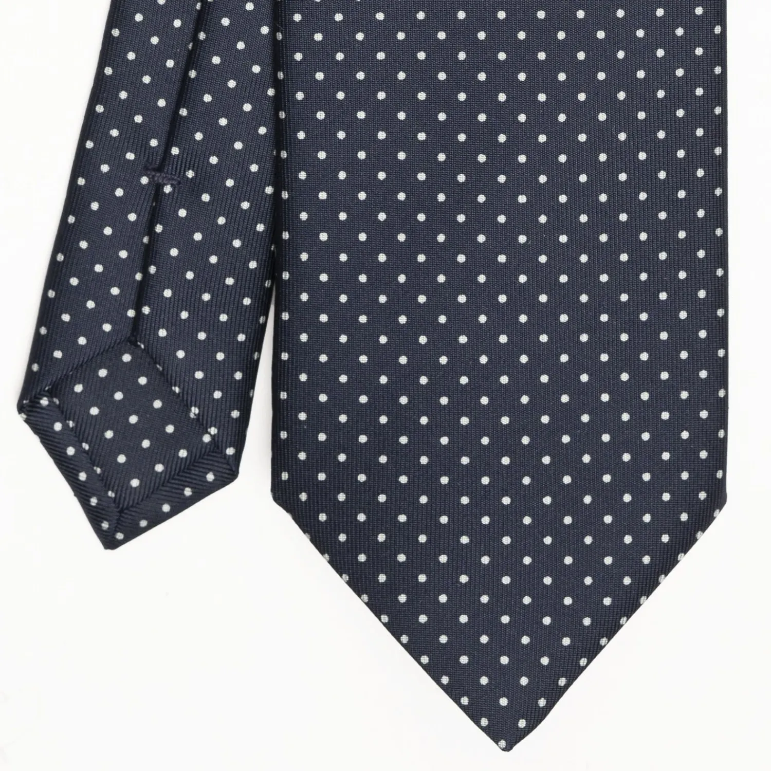Dark Blue Sartorial Classic Silk Tie Polka Dot Pattern>E.Marinella Hot