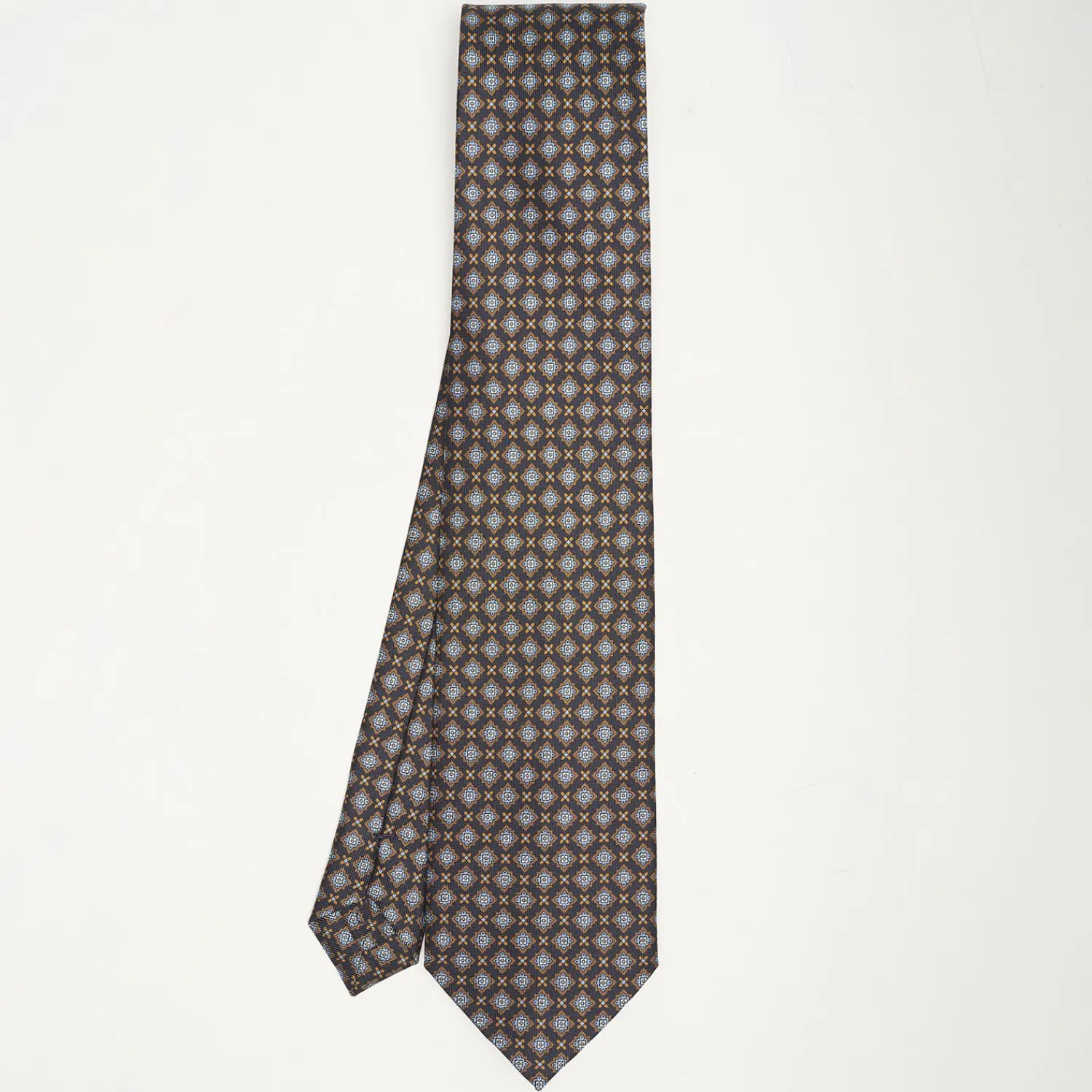 Dark Blue Sartorial Classic Silk Tie Large Flower Pattern>E.Marinella Sale