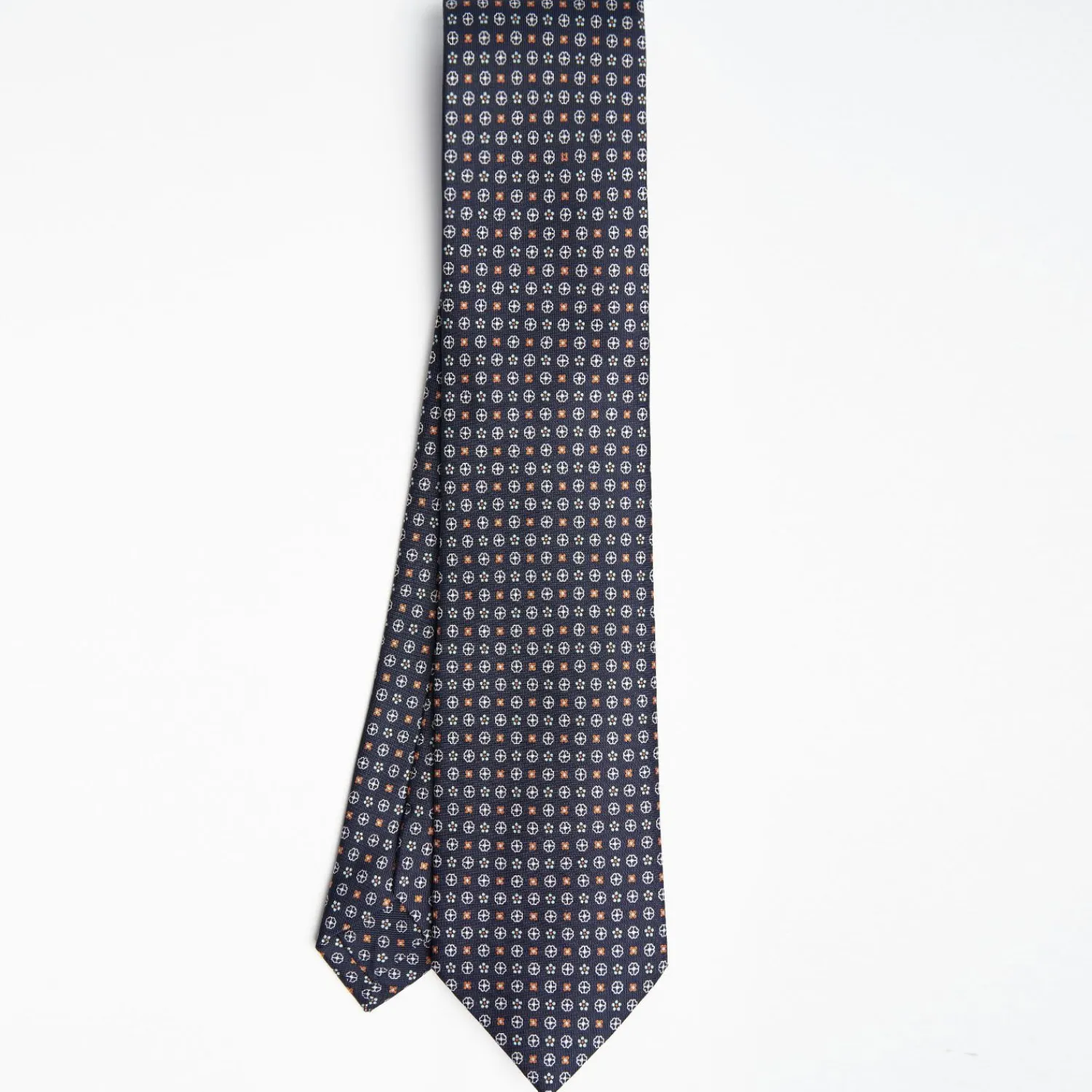 Dark Blue Sartorial Classic Silk Tie Small Flower Pattern>E.Marinella Cheap