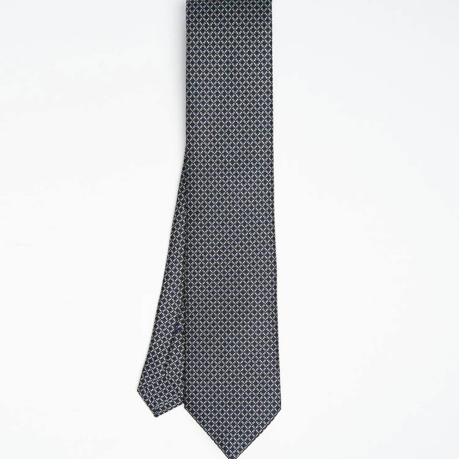 Dark Blue Sartorial Classic Silk Tie Small Geometric Pattern>E.Marinella Best