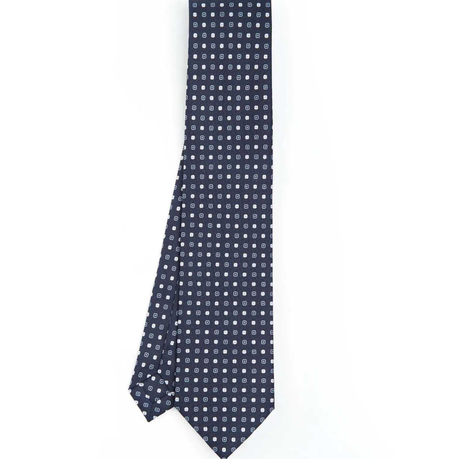 Dark Blue Sartorial Classic Silk Tie - Small Flower Designs>E.Marinella Cheap