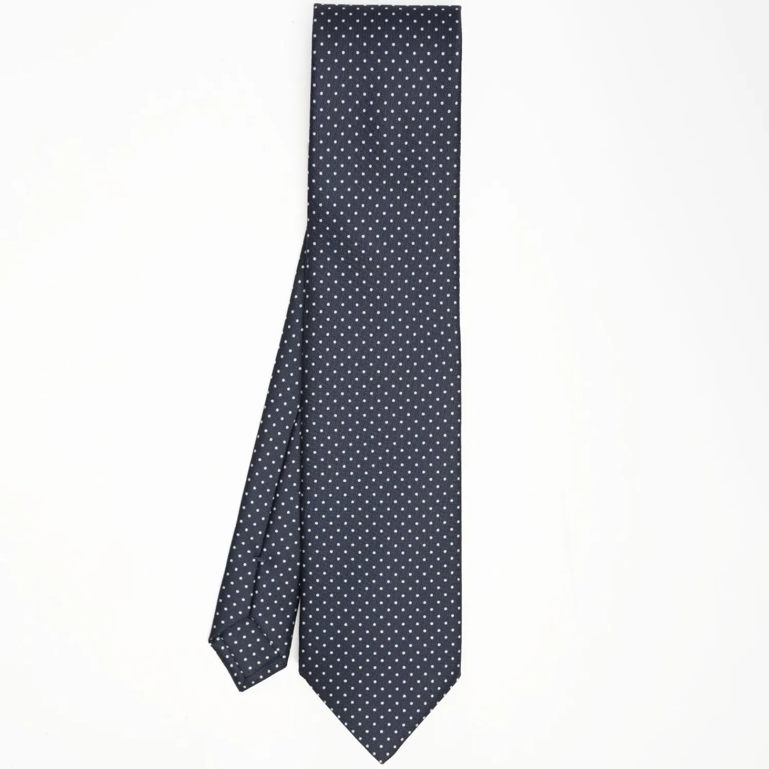 Dark Blue Sartorial Classic Silk Tie Polka Dot Pattern>E.Marinella Hot