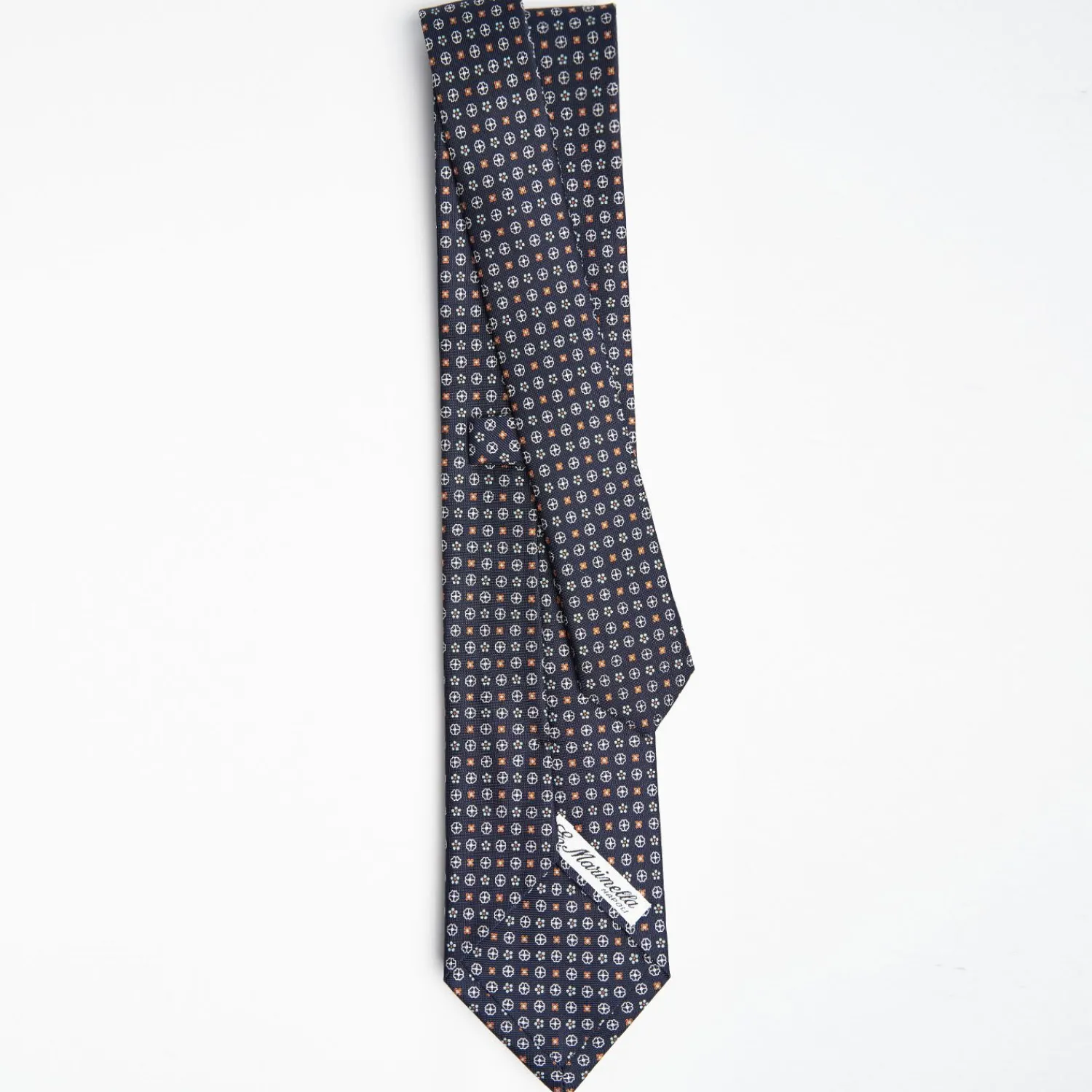 Dark Blue Sartorial Classic Silk Tie Small Flower Pattern>E.Marinella Cheap