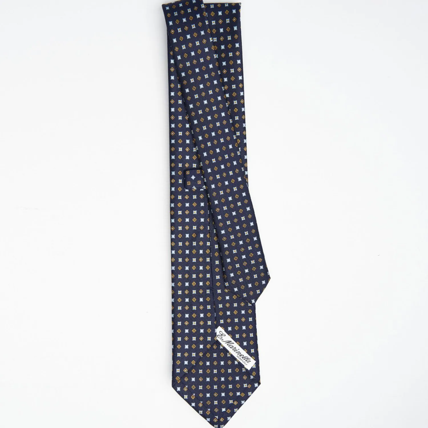 Dark Blue Sartorial Classic Silk Tie - Small Flower Pattern>E.Marinella Discount