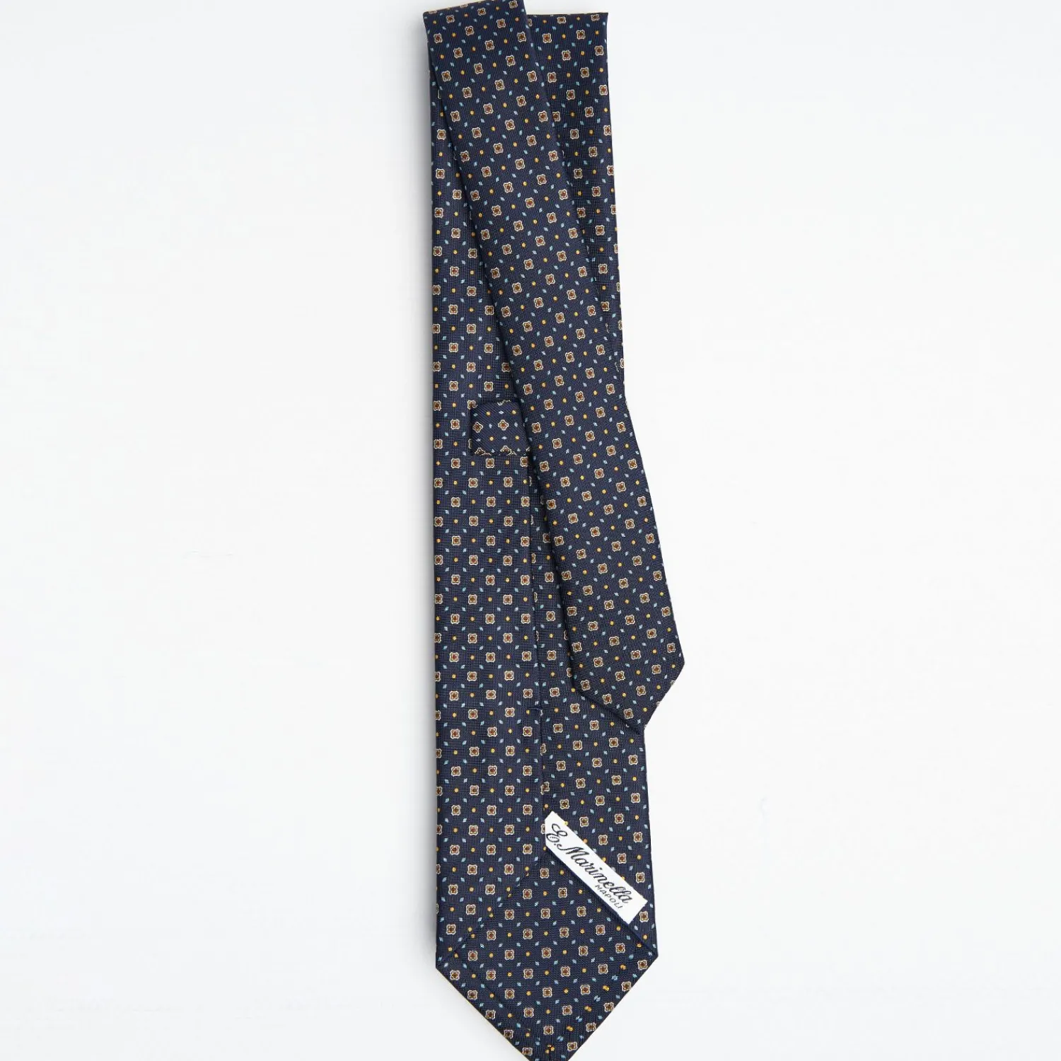Dark Blue Sartorial Classic Silk Tie Small Flower Pattern>E.Marinella Cheap