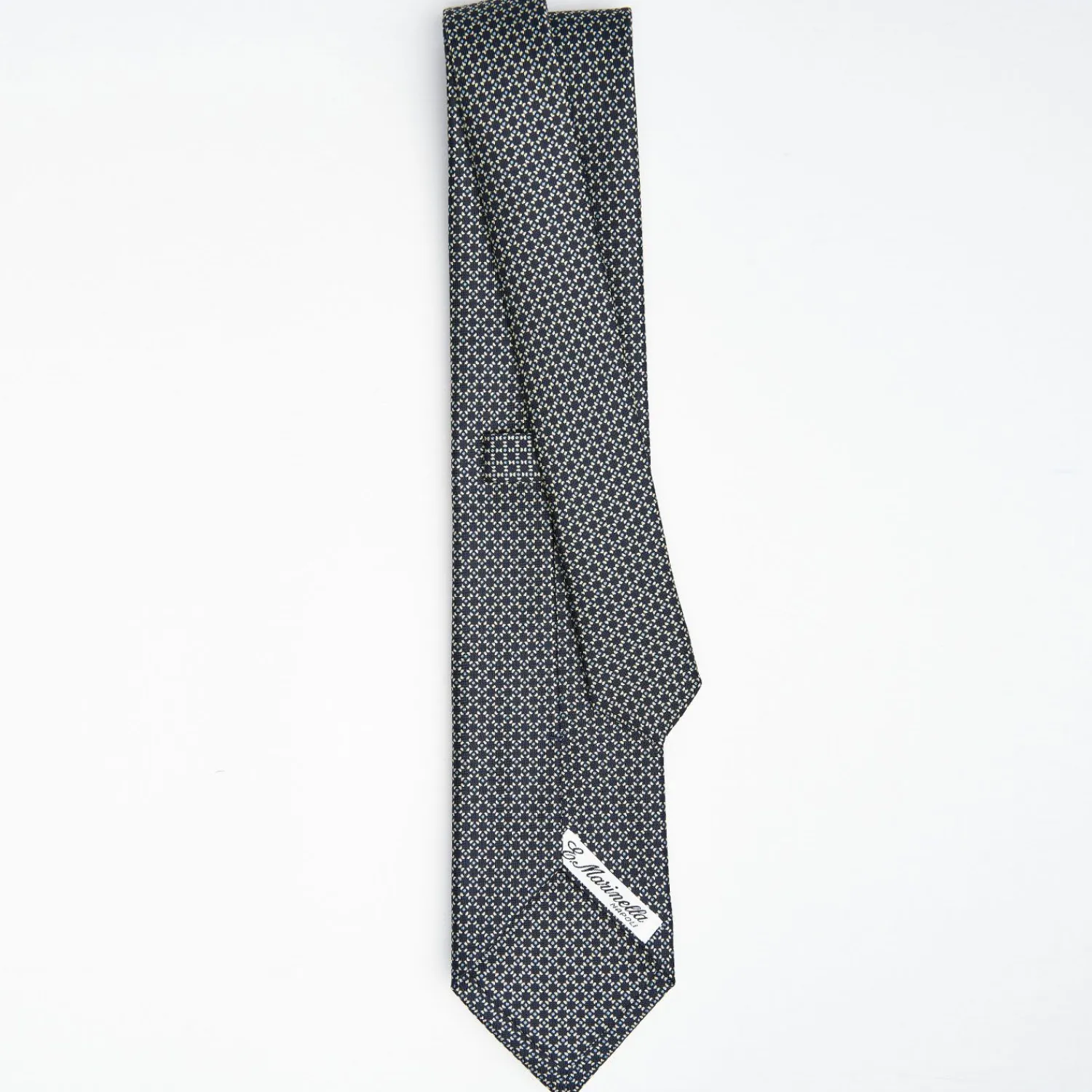 Dark Blue Sartorial Classic Silk Tie Small Geometric Pattern>E.Marinella Best