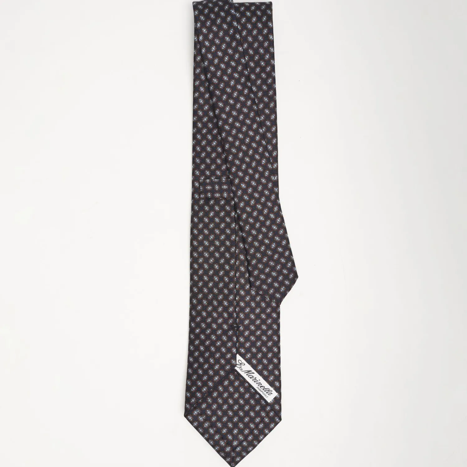 Dark Blue Sartorial Classic Silk Tie Small Geometric Pattern>E.Marinella Store