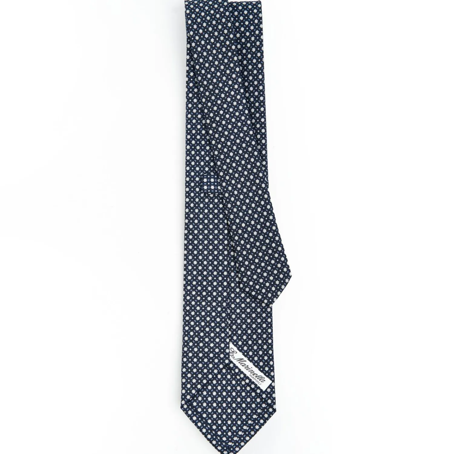 Dark Blue Sartorial Classic Silk Tie - Small Flower Pattern>E.Marinella Cheap