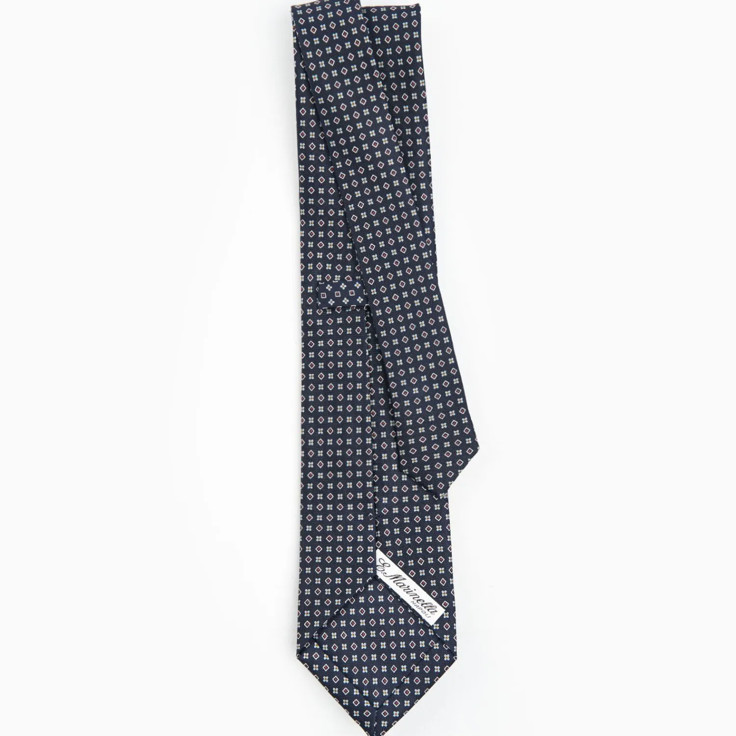 Dark Blue Sartorial Classic Silk Tie - Small Flower Pattern>E.Marinella Cheap