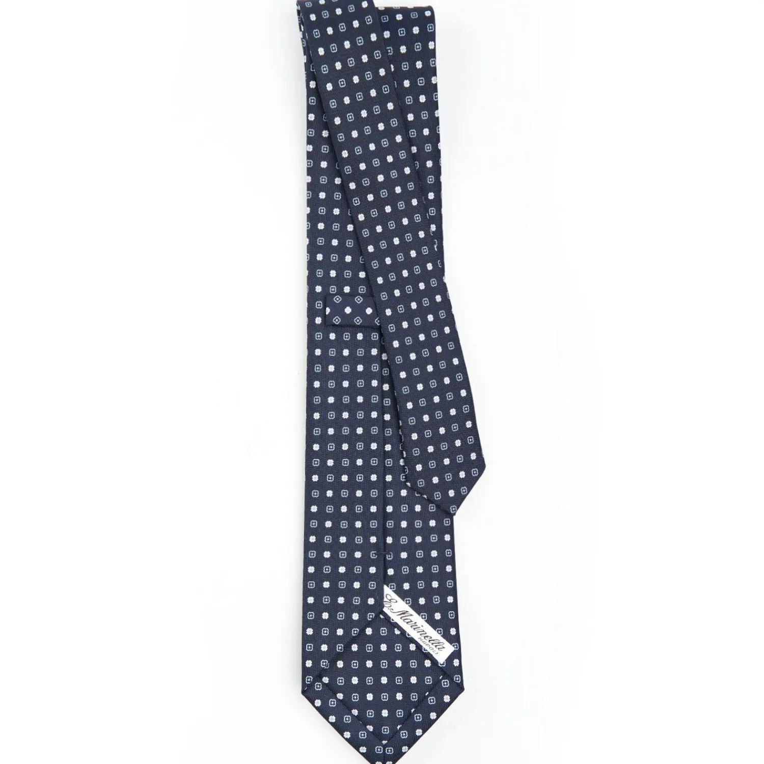 Dark Blue Sartorial Classic Silk Tie - Small Flower Designs>E.Marinella Cheap