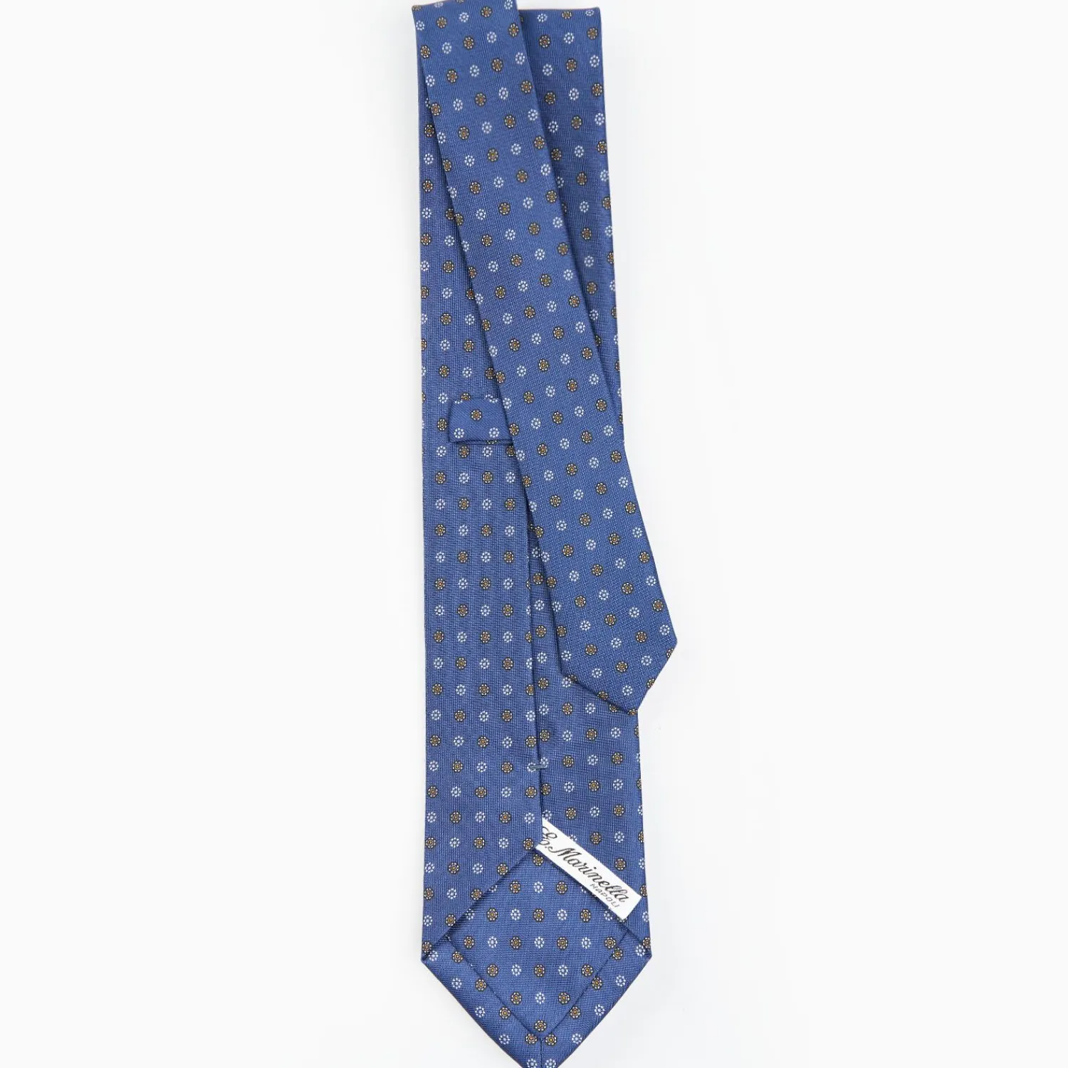 Dark Blue Sartorial Classic Silk Tie - Small Flower Pattern>E.Marinella Best Sale