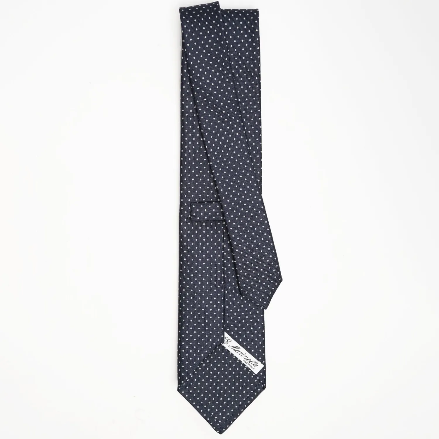 Dark Blue Sartorial Classic Silk Tie Polka Dot Pattern>E.Marinella Hot