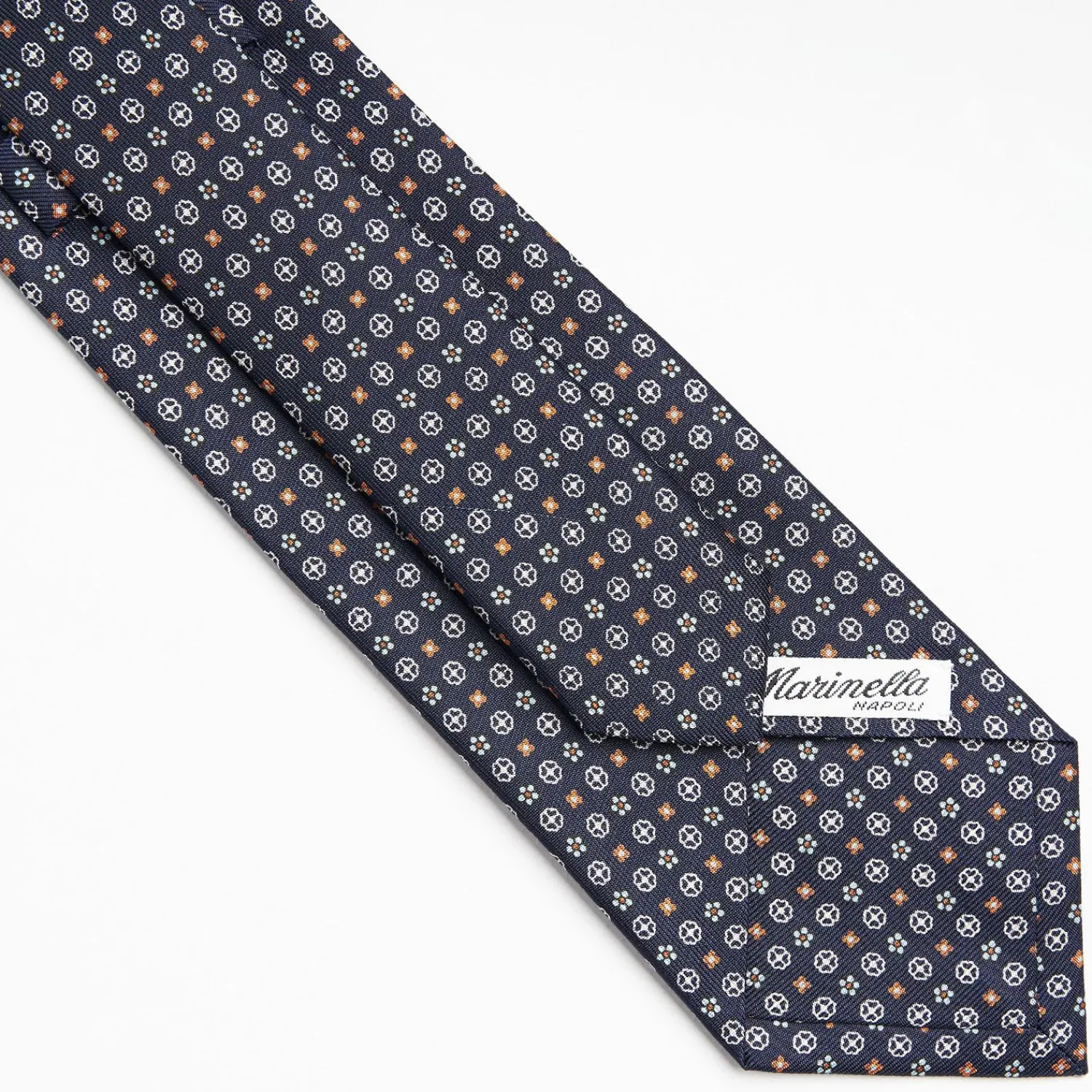 Dark Blue Sartorial Classic Silk Tie Small Flower Pattern>E.Marinella Cheap