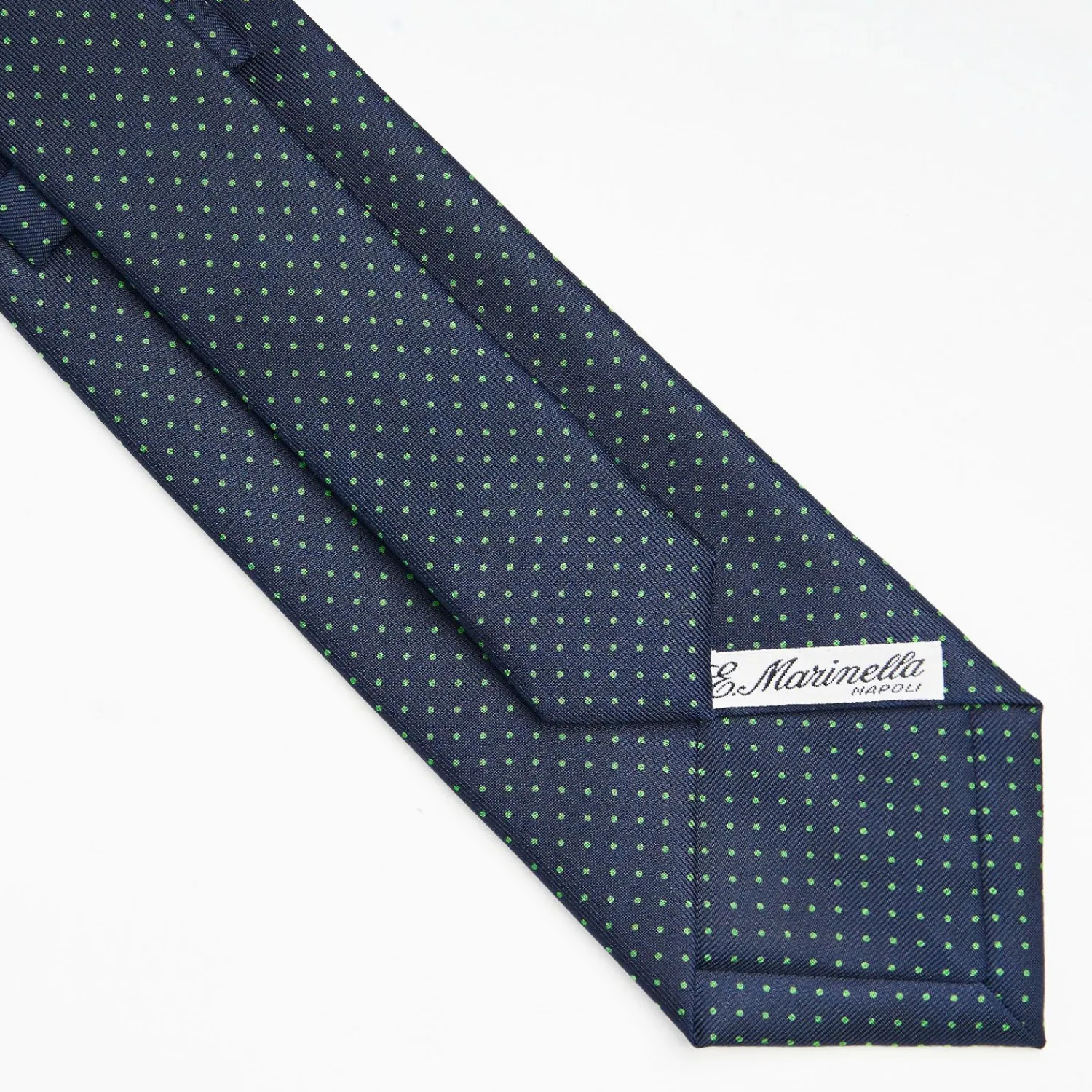 Dark Blue Sartorial Classic Silk Tie Polka Dot Pattern>E.Marinella New