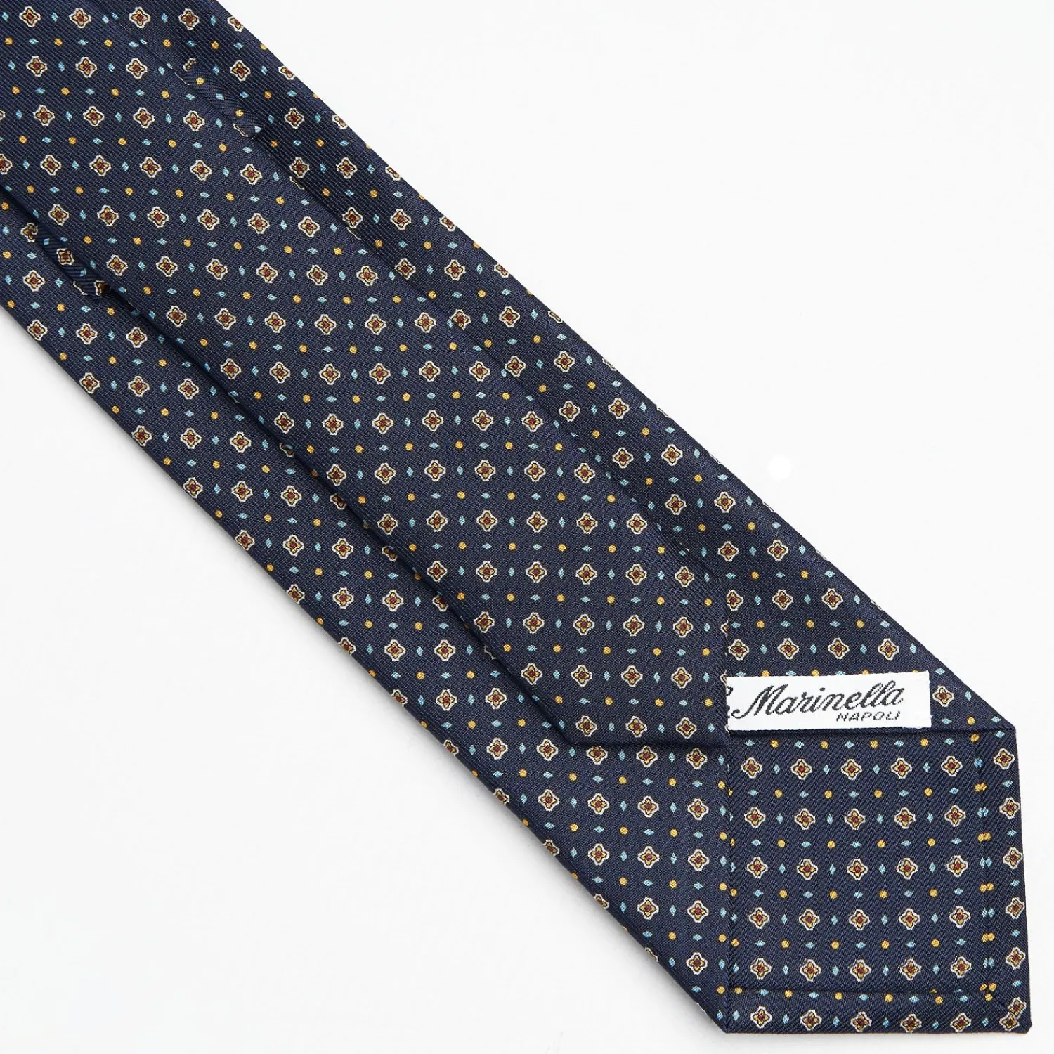 Dark Blue Sartorial Classic Silk Tie Small Flower Pattern>E.Marinella Cheap