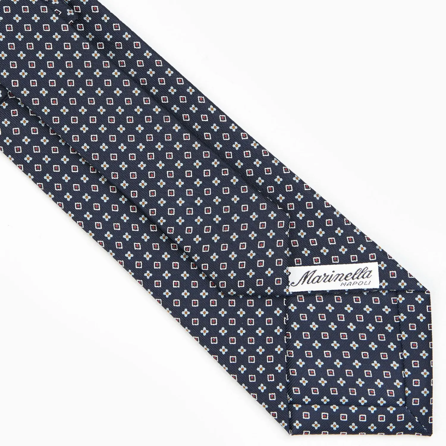 Dark Blue Sartorial Classic Silk Tie - Small Flower Pattern>E.Marinella Cheap