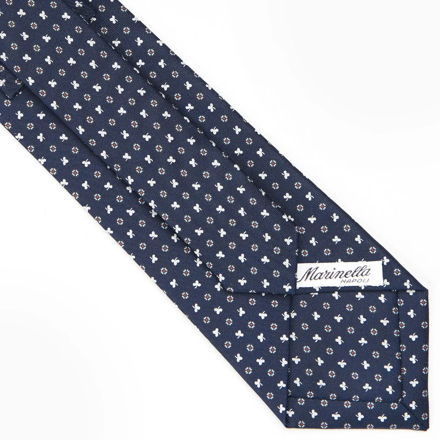 Dark Blue Sartorial Classic Silk Tie - Small Flower Designs>E.Marinella Cheap