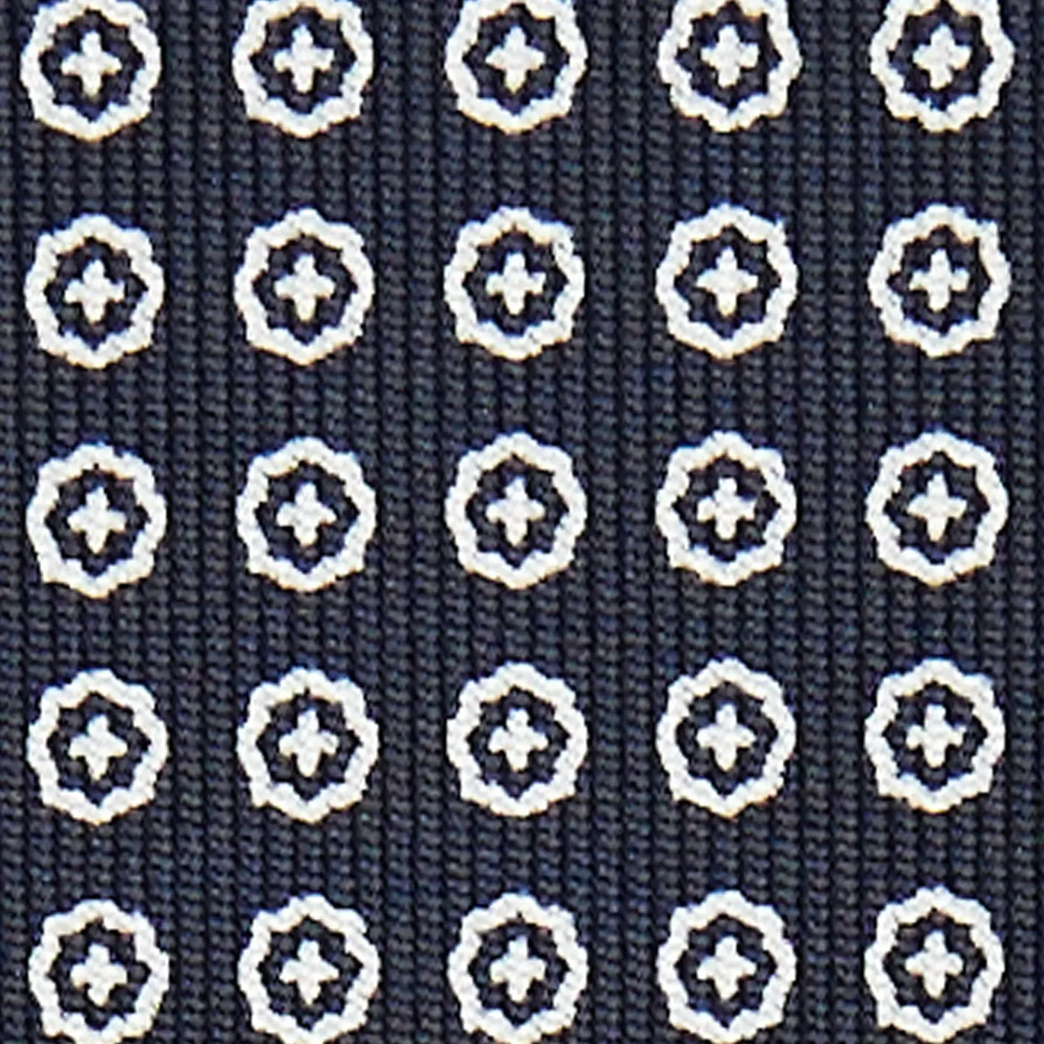 Dark Blue Sartorial Classic Silk Tie Small Flower Pattern>E.Marinella Store