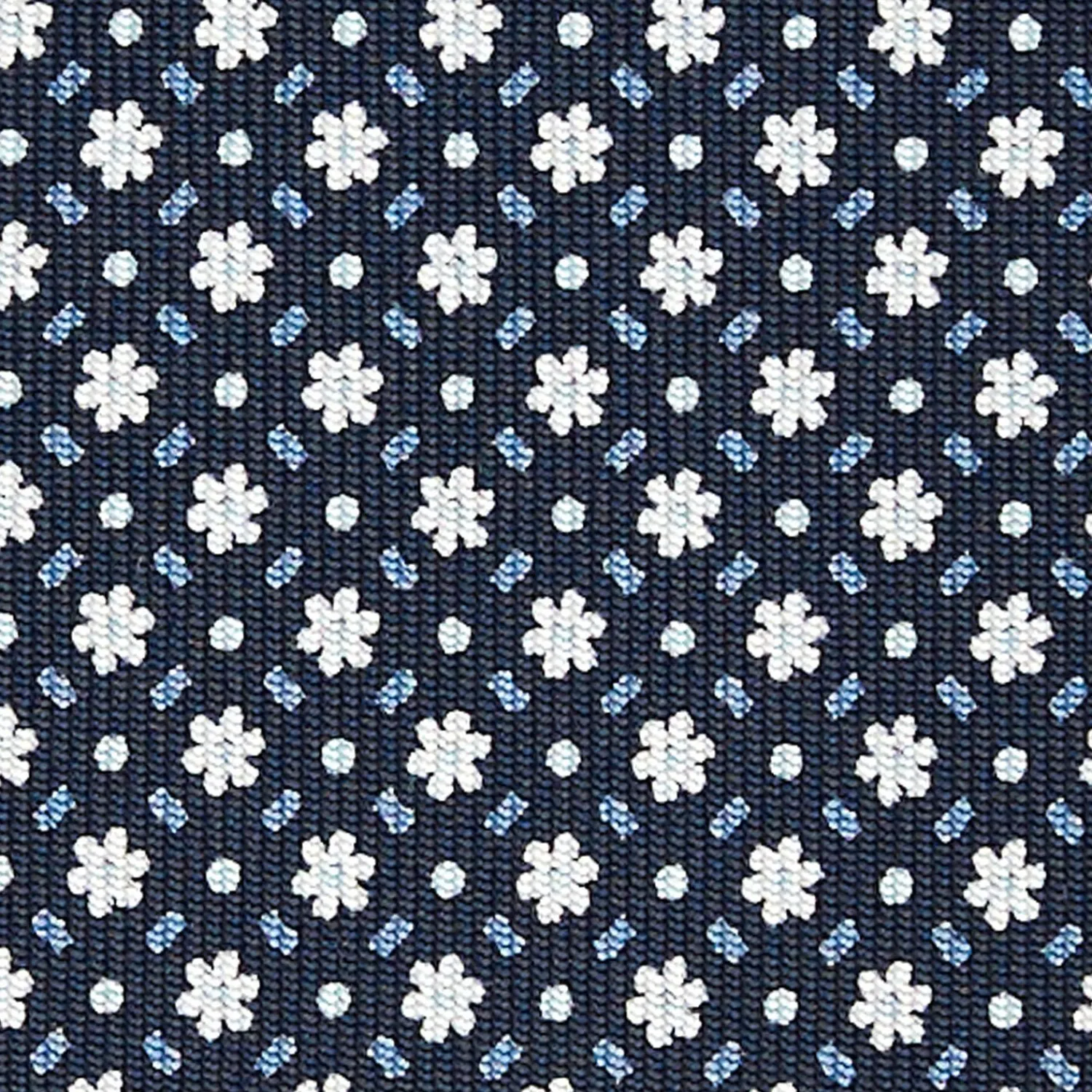 Dark Blue Sartorial Classic Silk Tie - Small Flower Pattern>E.Marinella Cheap