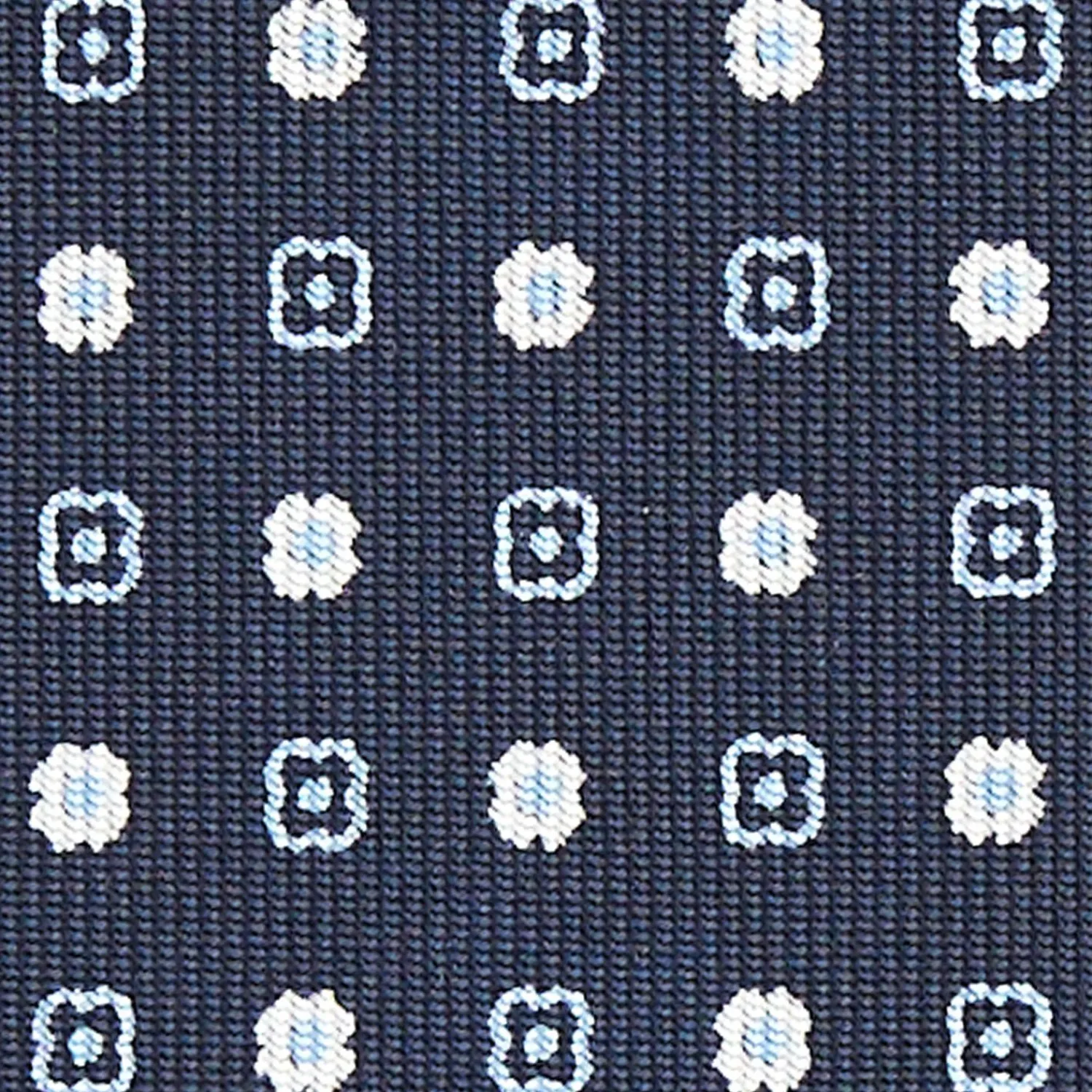 Dark Blue Sartorial Classic Silk Tie - Small Flower Designs>E.Marinella Cheap