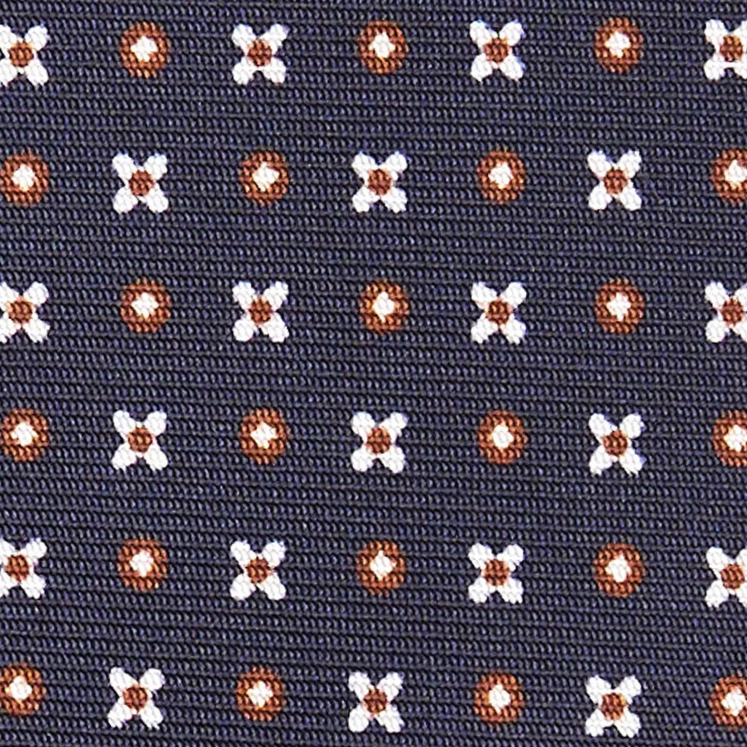 Dark Blue Sartorial Classic Silk Tie Small Flower Pattern>E.Marinella New