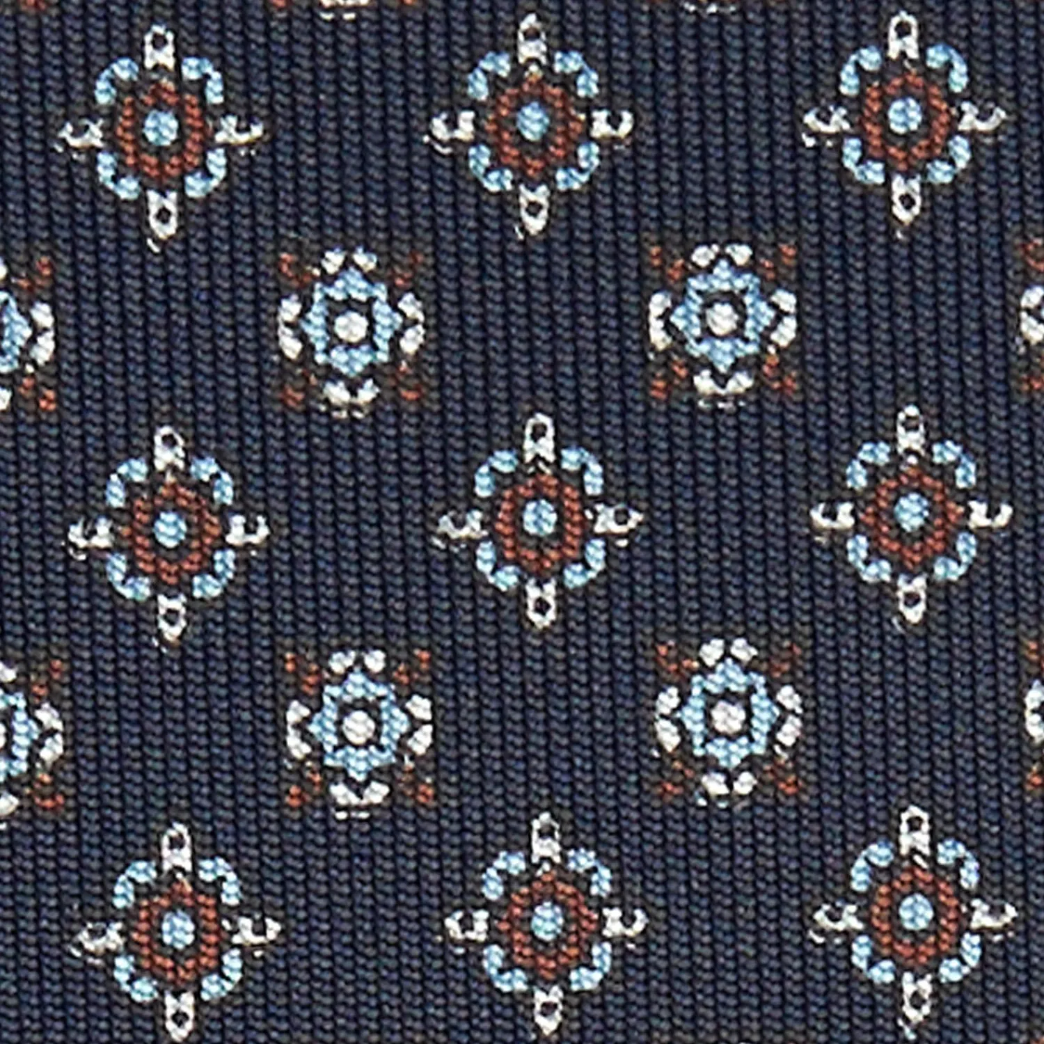 Dark Blue Sartorial Classic Silk Tie Large Flower Pattern>E.Marinella Best