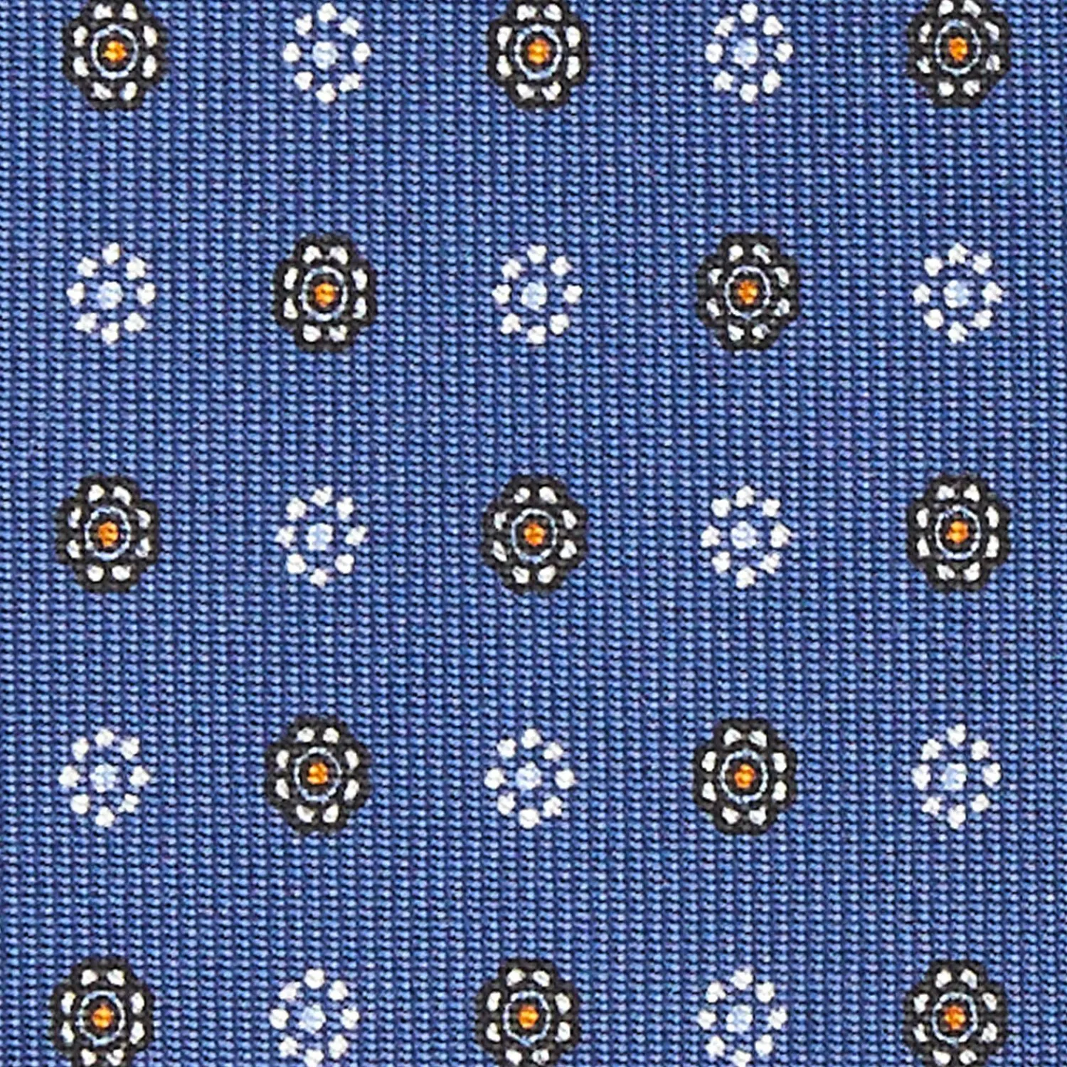 Dark Blue Sartorial Classic Silk Tie - Small Flower Pattern>E.Marinella Best Sale