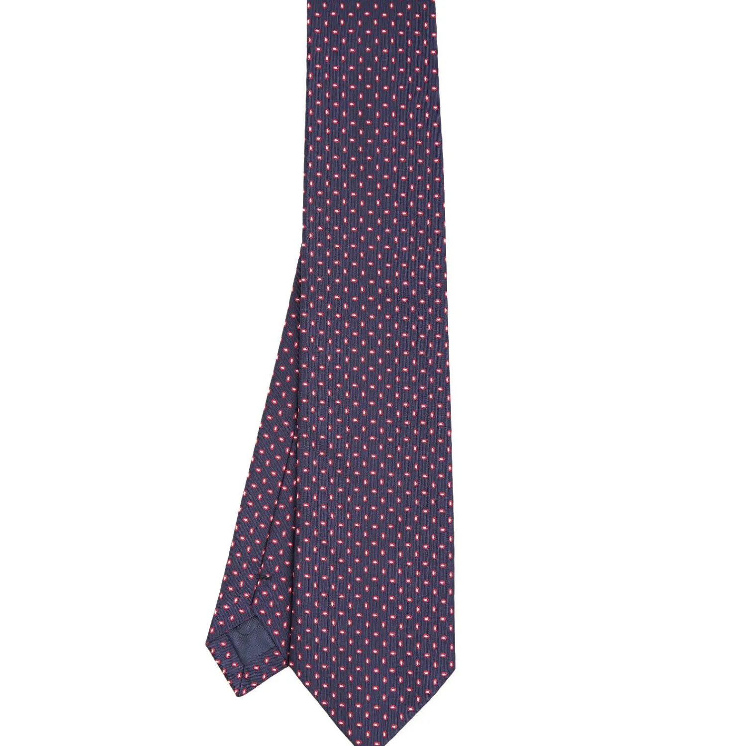 Dark Blue Sartorial Jacquard Silk Tie - Small Geometric Pattern>E.Marinella Cheap