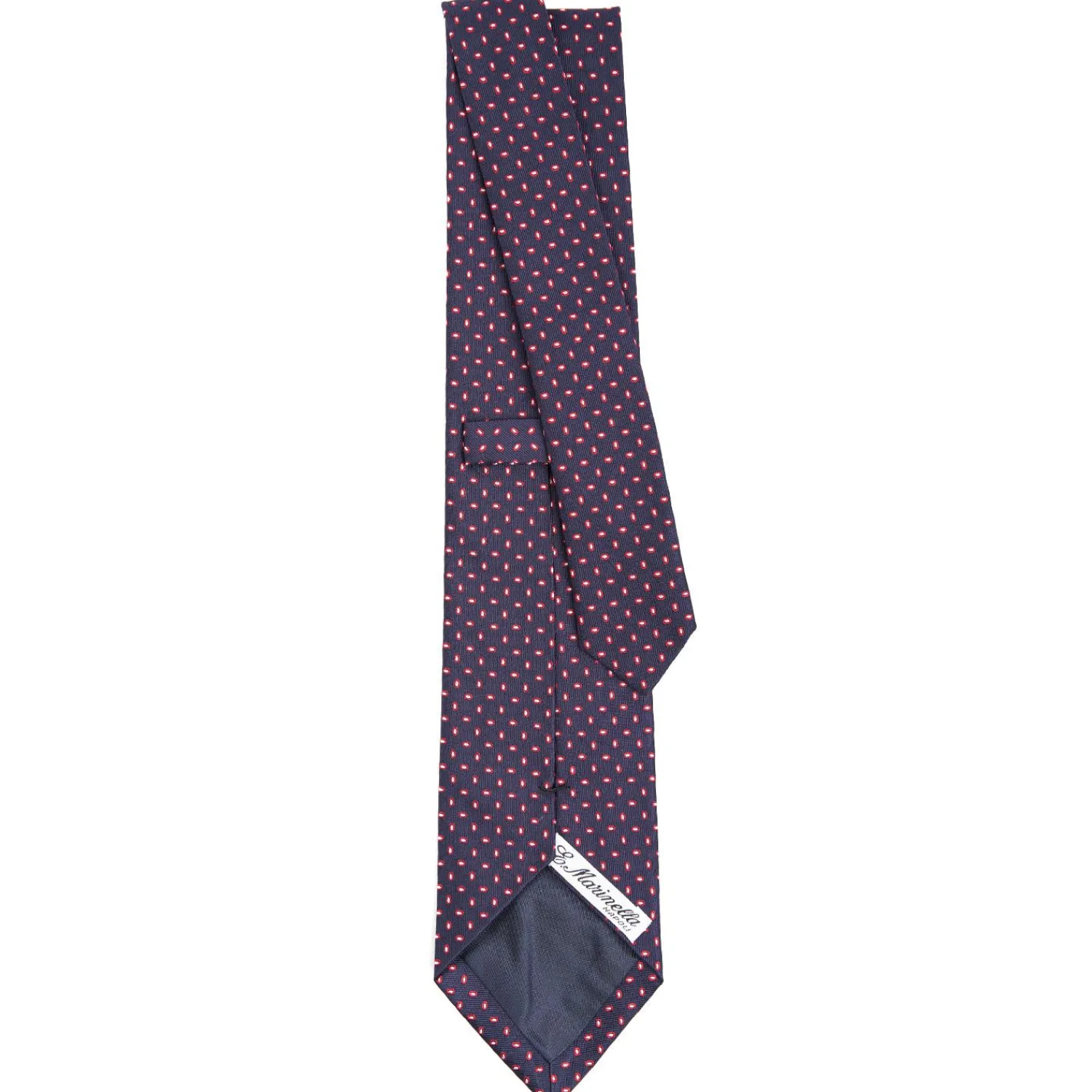 Dark Blue Sartorial Jacquard Silk Tie - Small Geometric Pattern>E.Marinella Cheap