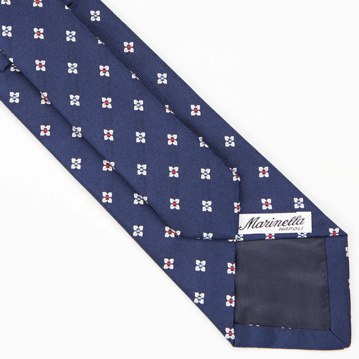 Dark Blue Sartorial Jacquard Silk Tie - Large Flower Pattern>E.Marinella Cheap