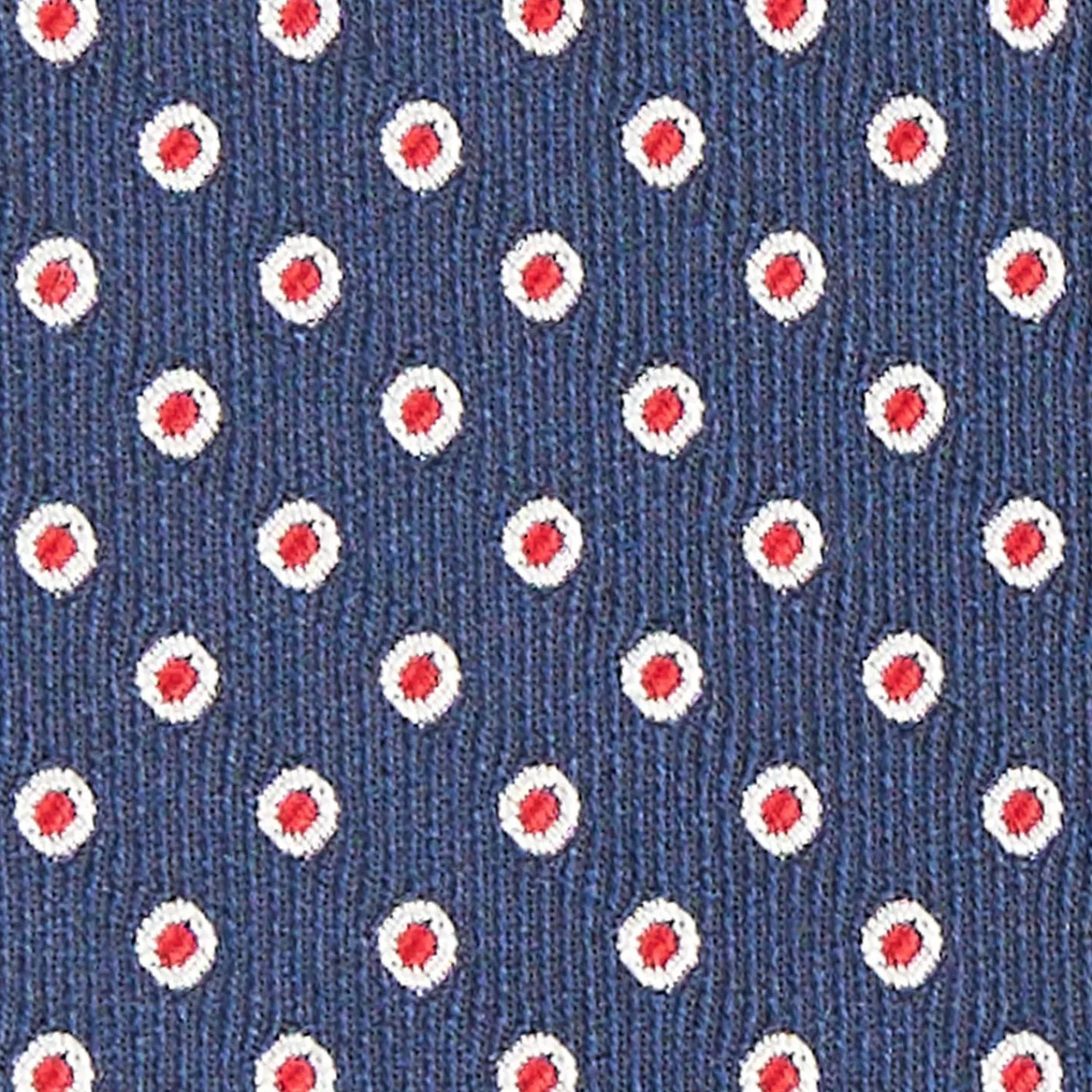 Dark Blue Sartorial Jacquard Silk Tie - Small Geometric Designs>E.Marinella Shop