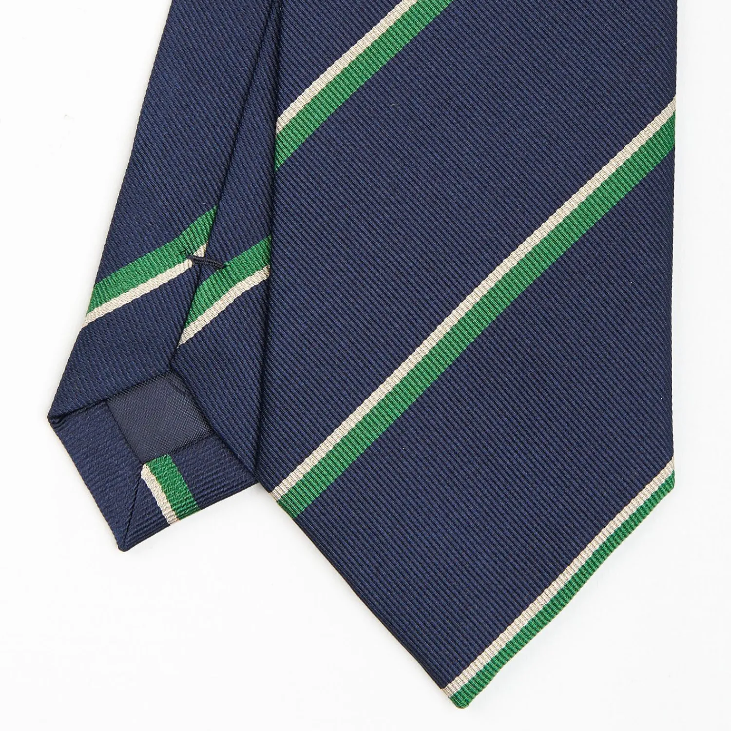 Dark Blue Sartorial Striped Silk Tie>E.Marinella Shop
