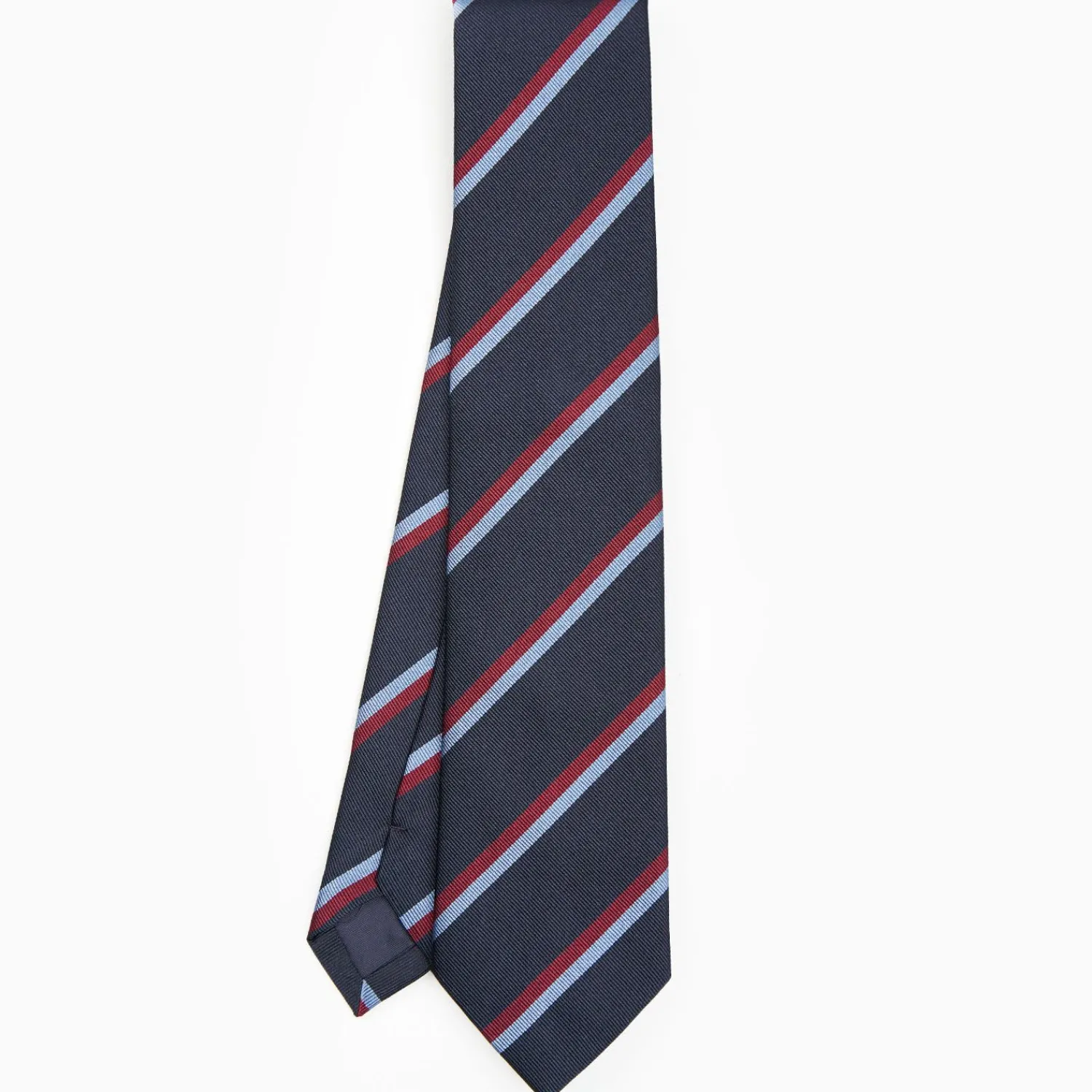 Dark Blue Sartorial Striped Silk Tie>E.Marinella Outlet
